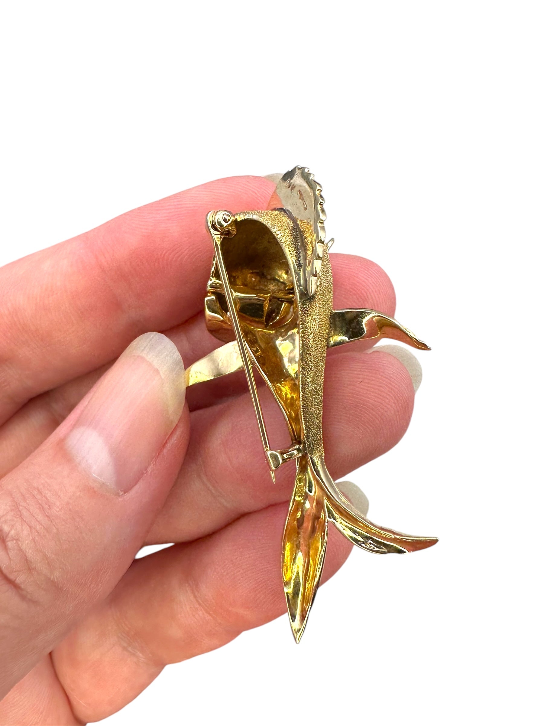 14k Happy Fish Brooch