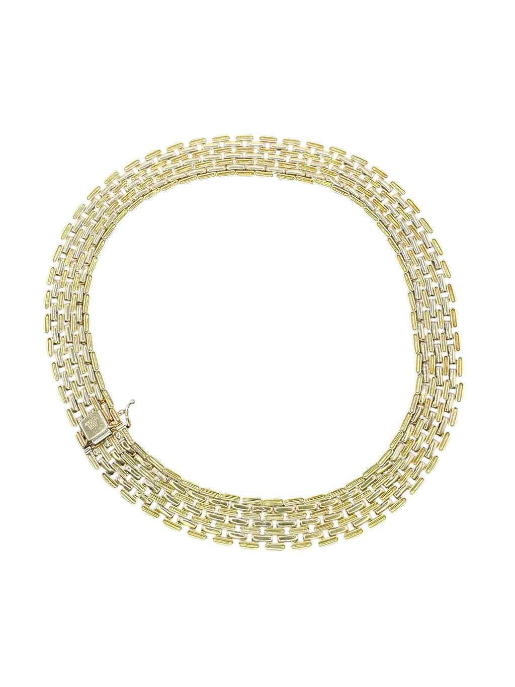 14k Panther Link Collar Necklace