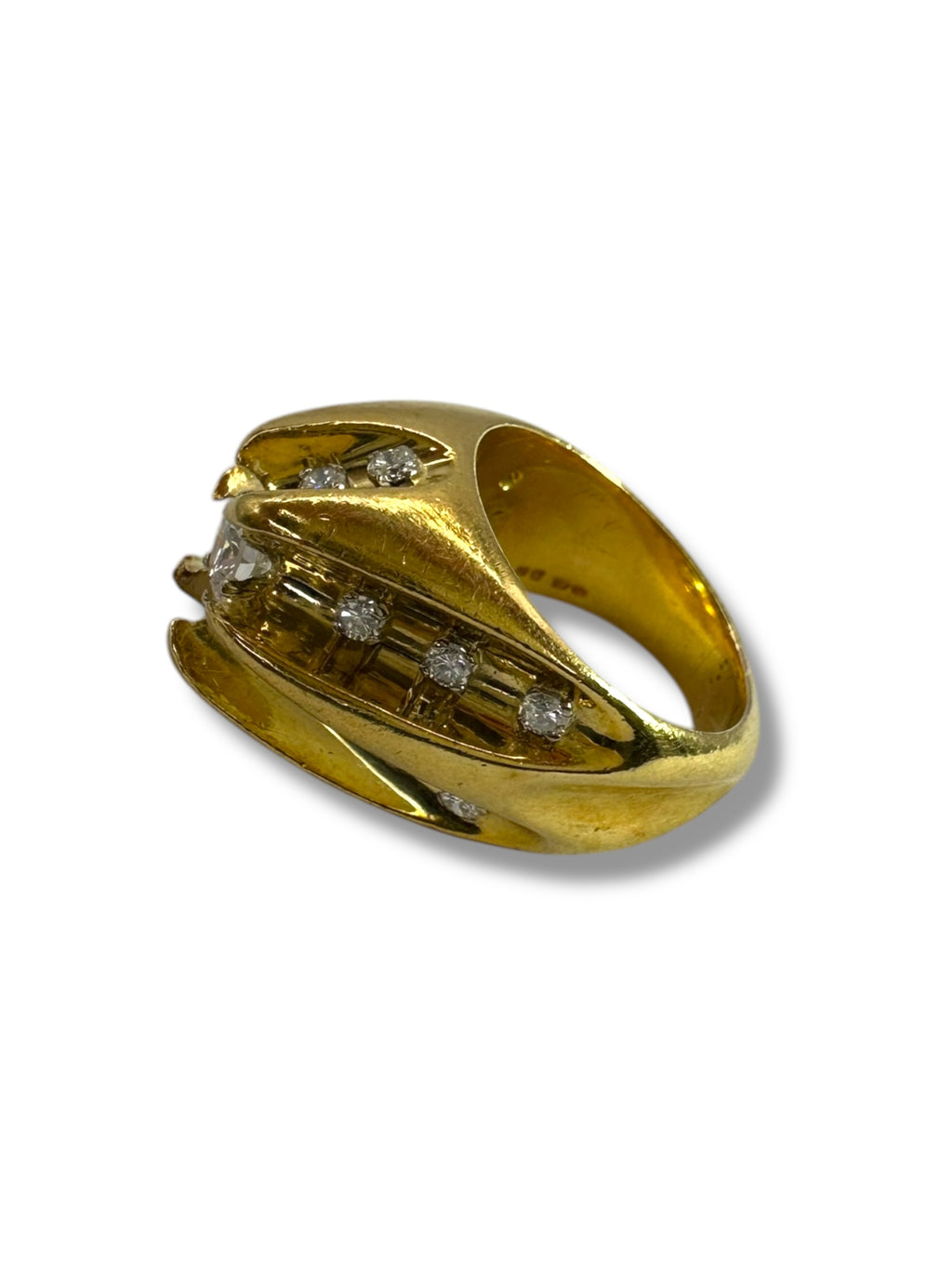 18k 1973 London Diamond Torpedo Ring