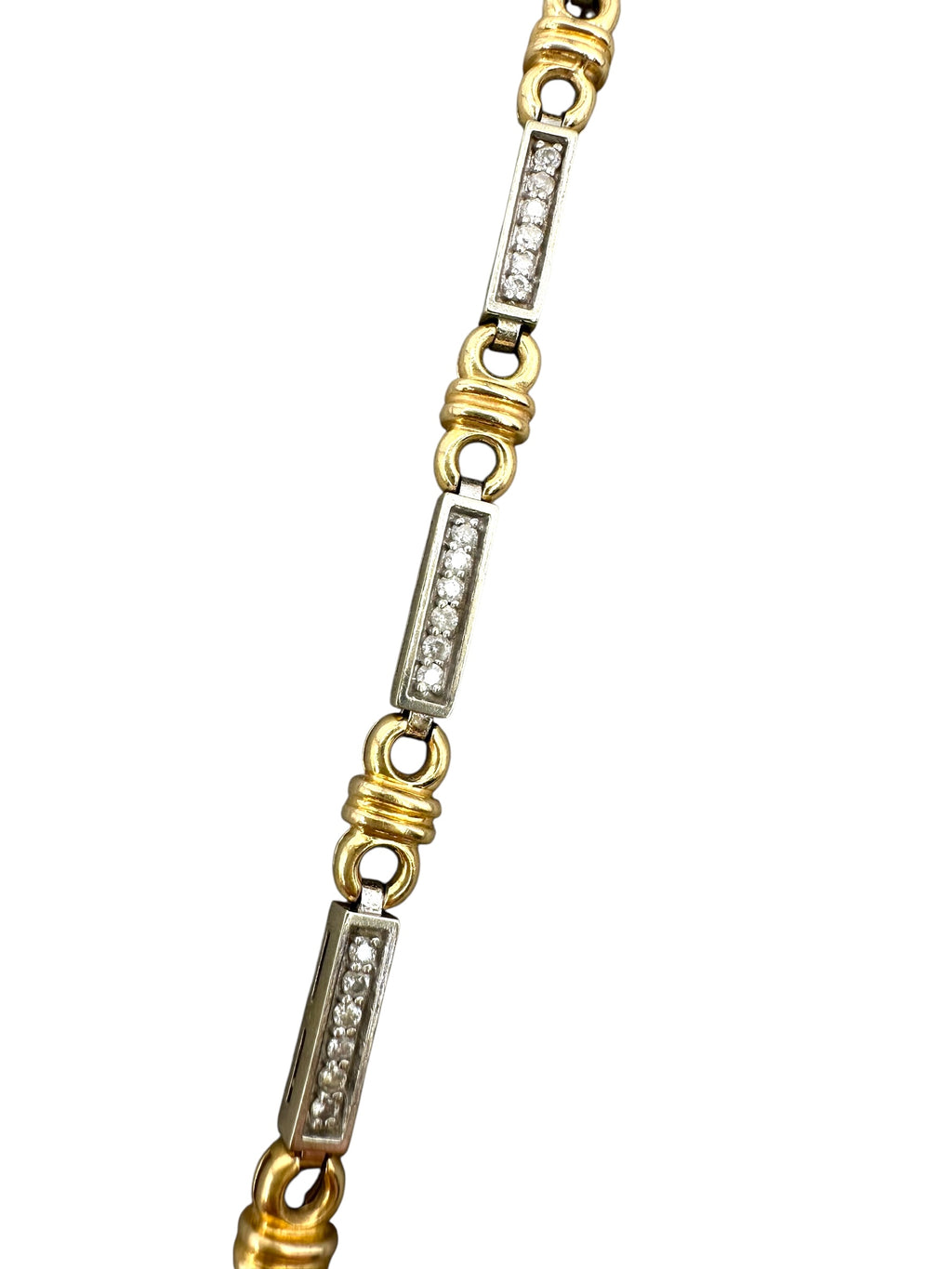14k Two Tone Diamond Bracelet