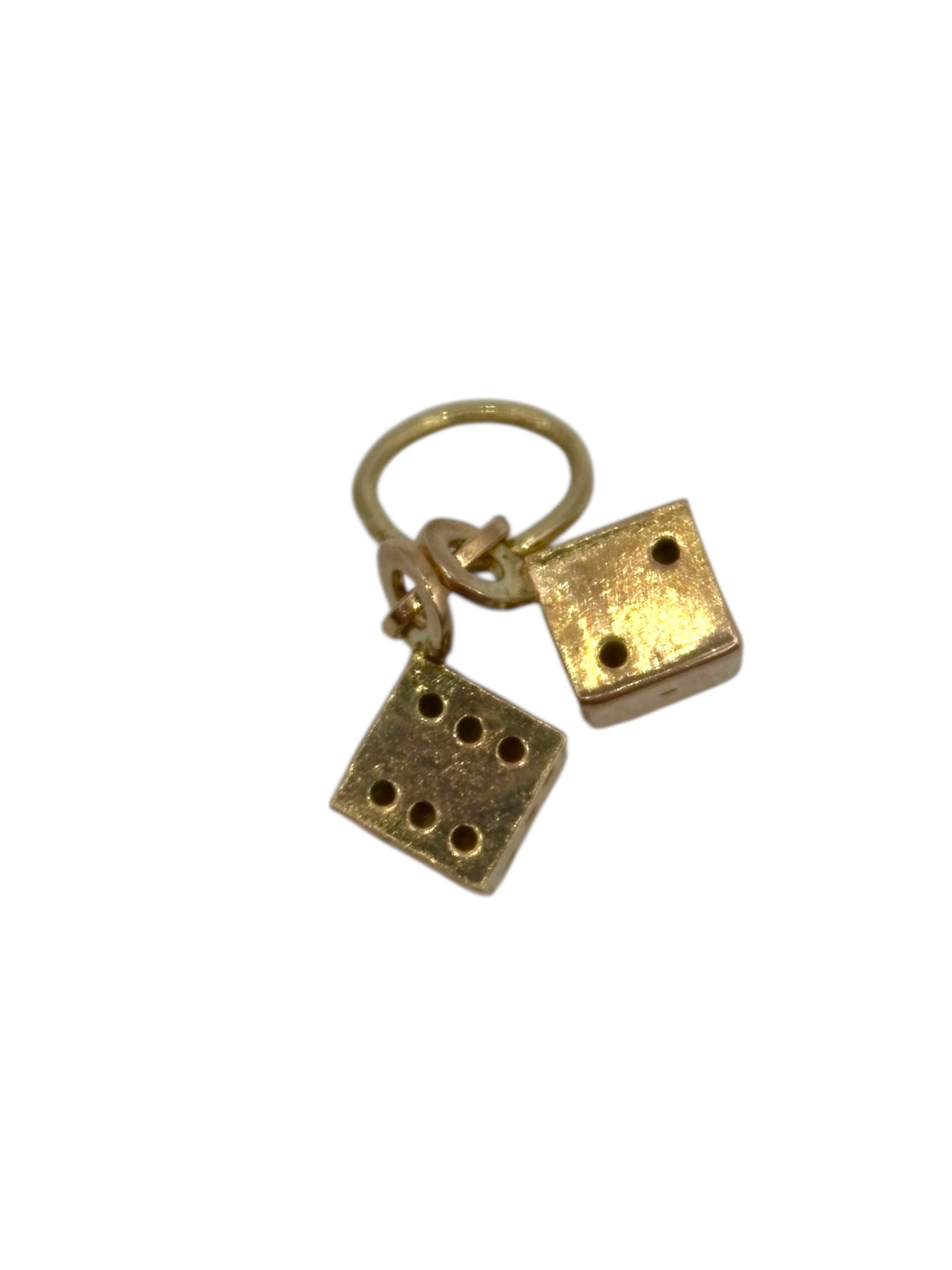 14k Small Dice Charm