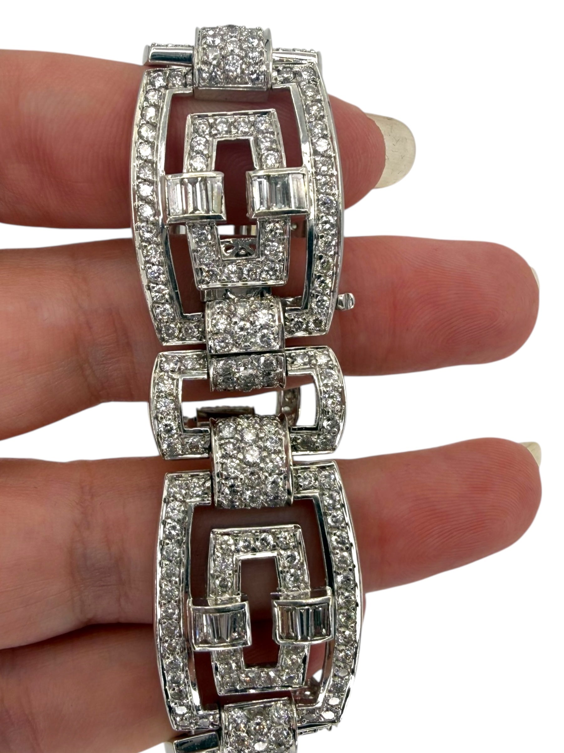 18k Geometric Diamond Bracelet