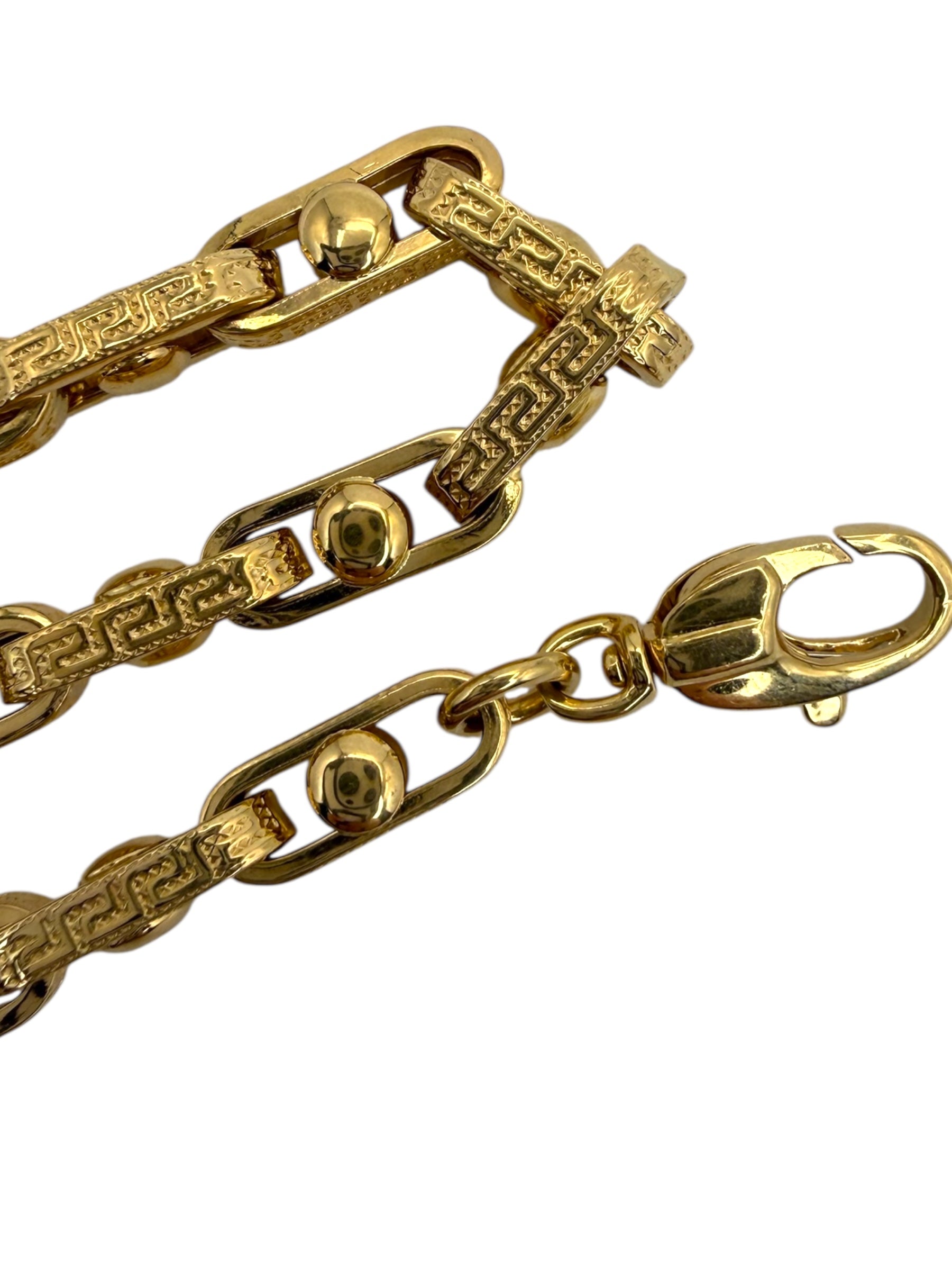 18k Fancy Link Chain Necklace