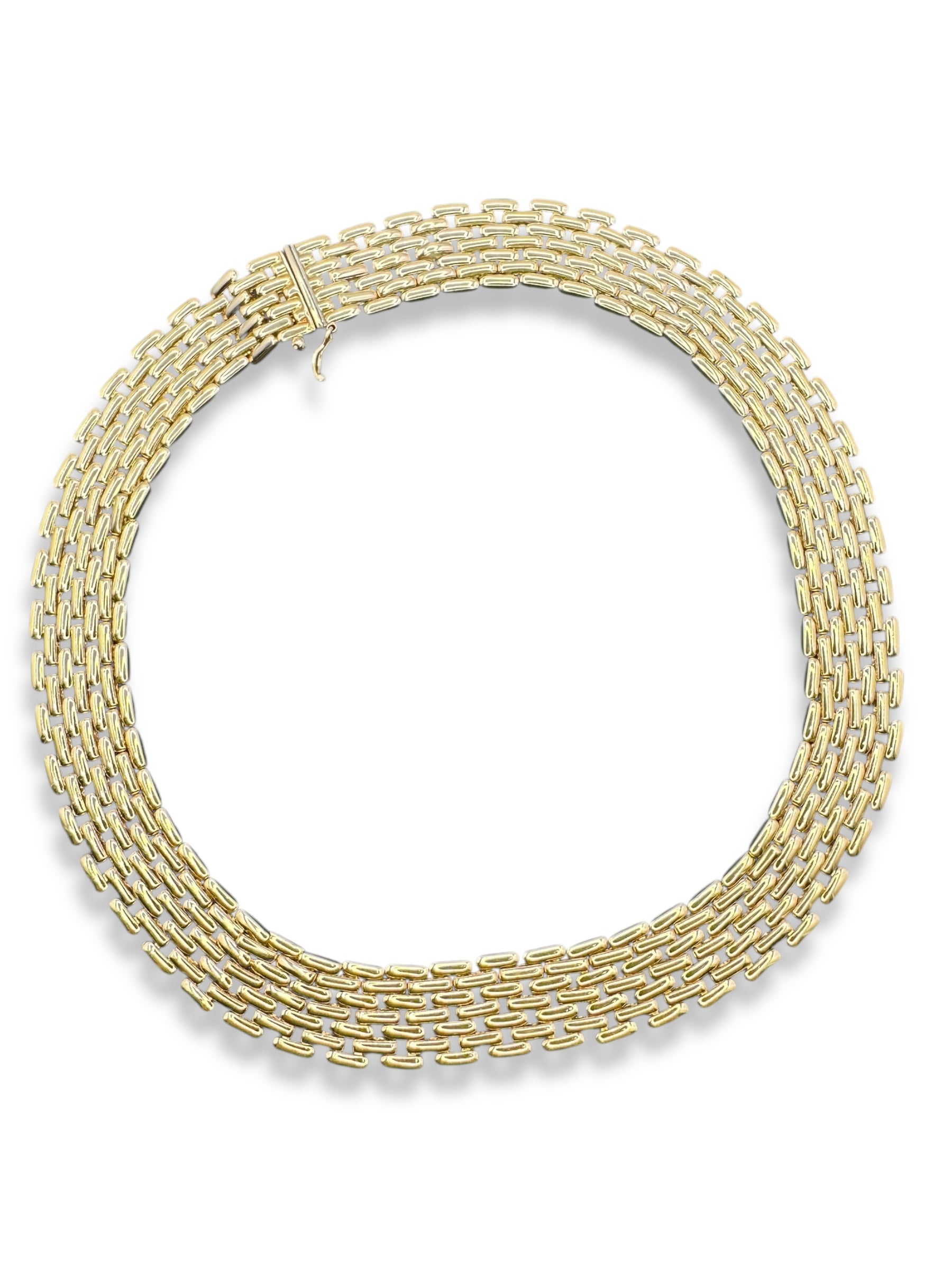14k Panther Link Collar Necklace
