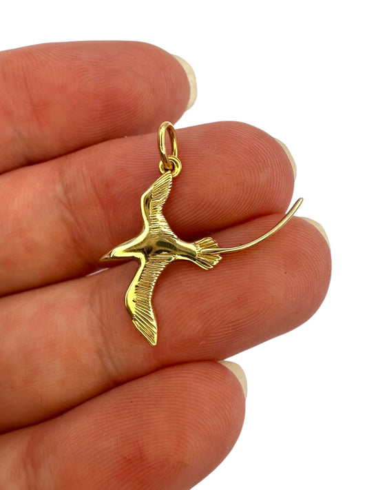 14k Flying Bird Charm