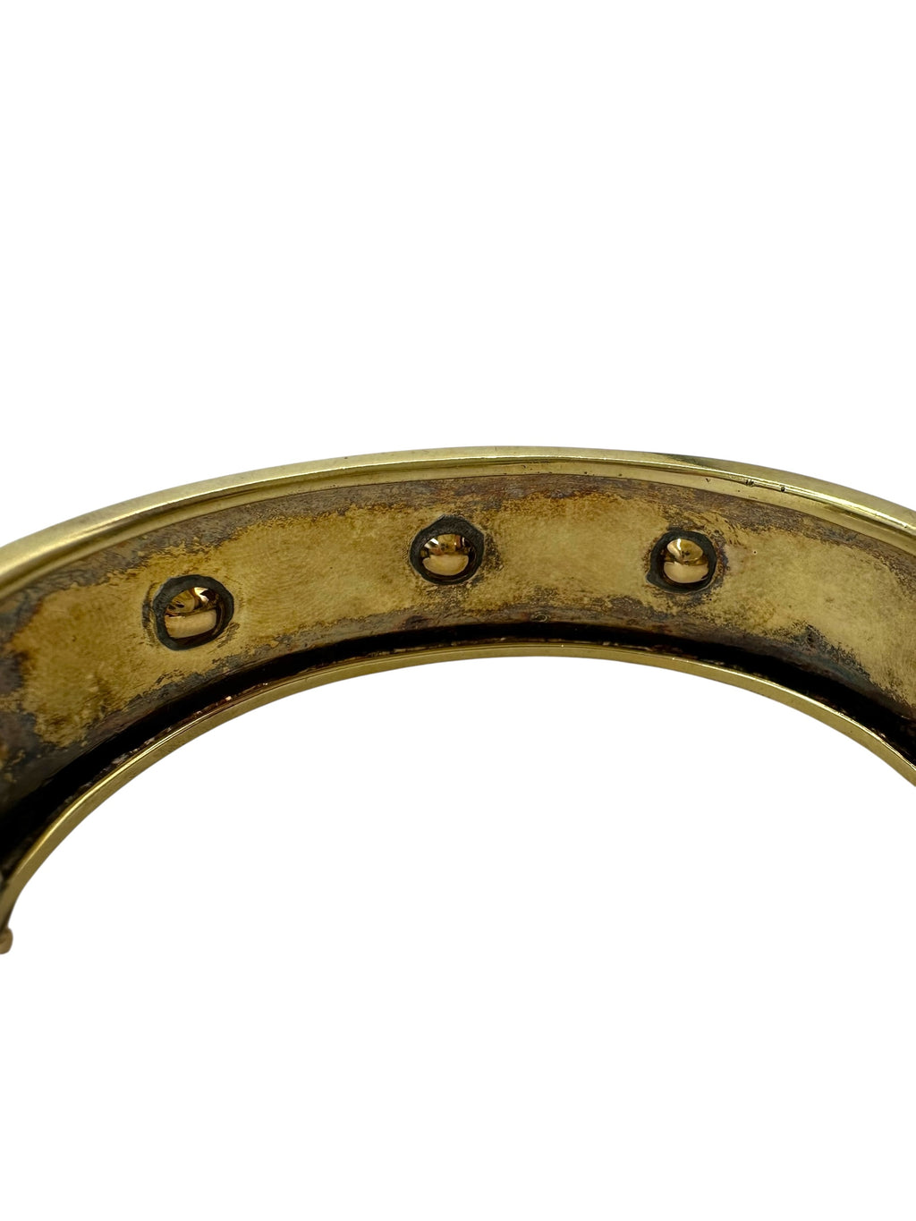 14k Victorian Diamond Star Enamel Bangle Bracelet