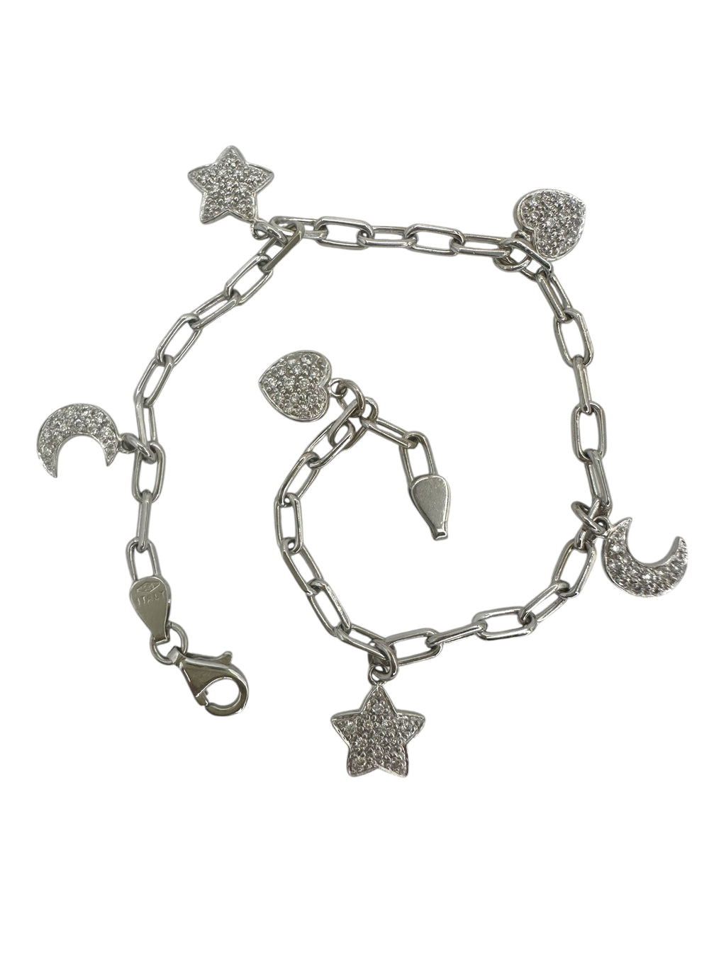 14k Diamond Charm Bracelet