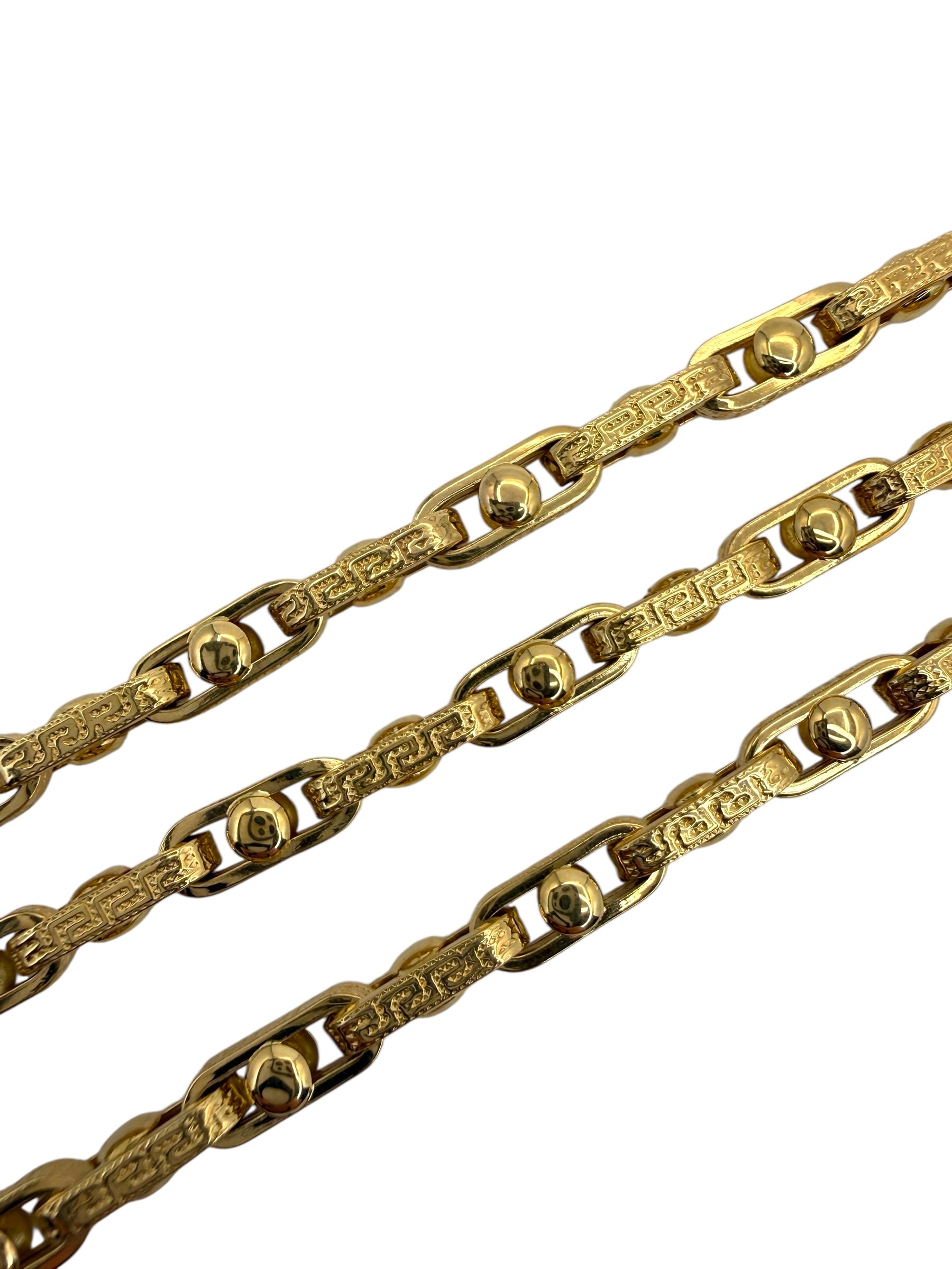 18k Fancy Link Chain Necklace