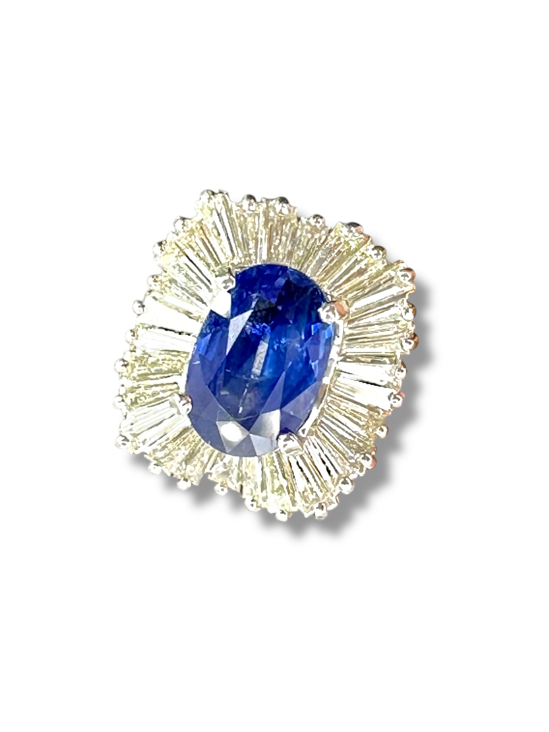 Platinum Sapphire Diamond Ringdant