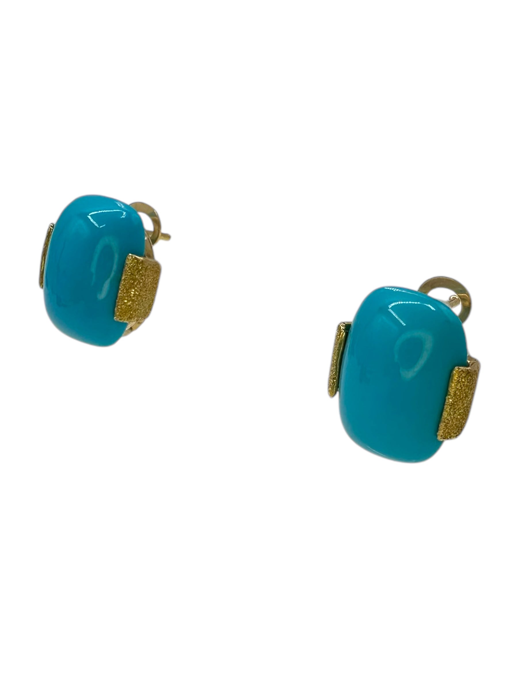 18k Turquoise Earrings