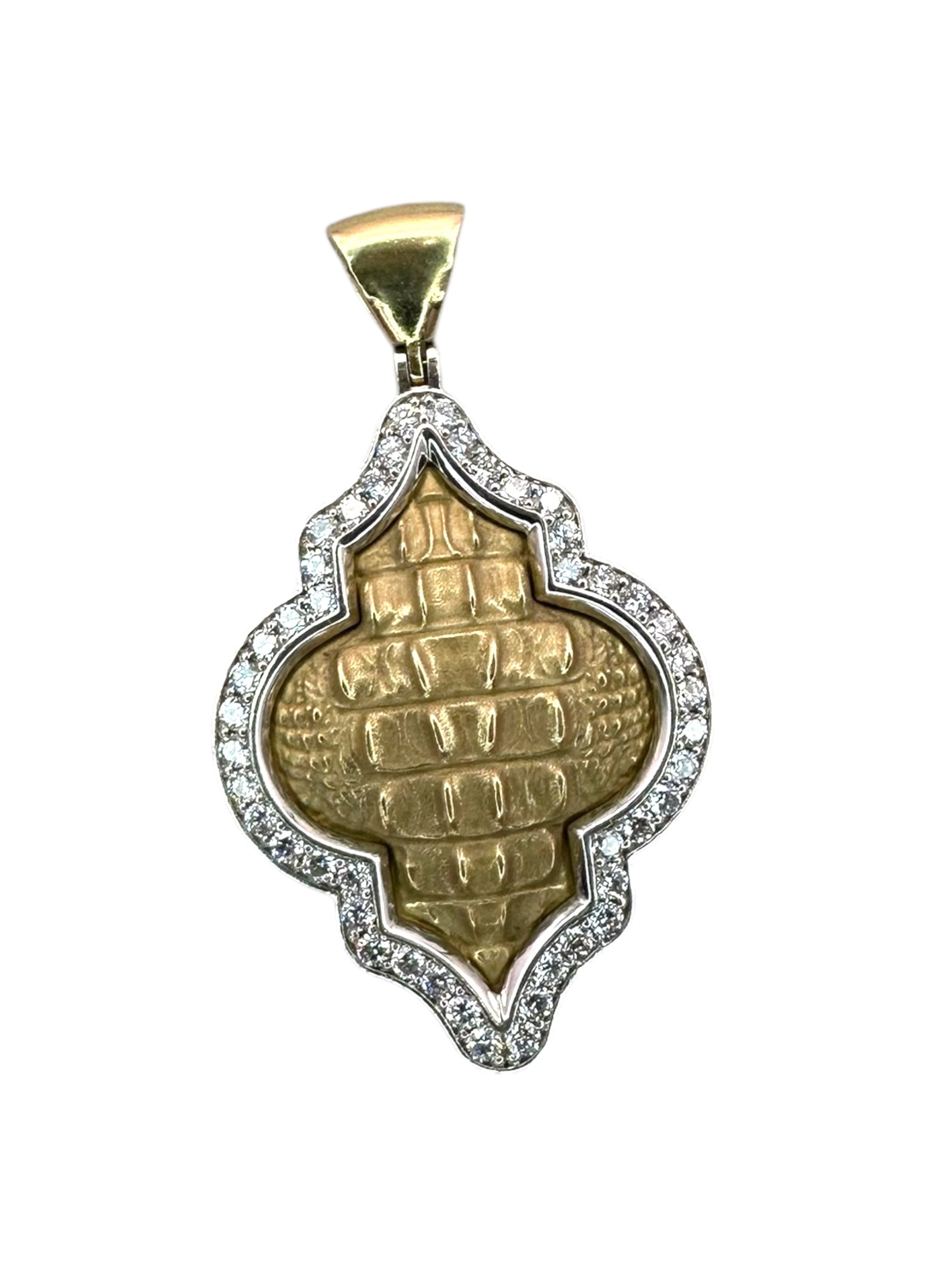 14k Diamond Gator Marrakesh Pendant by Everett Wiethorn
