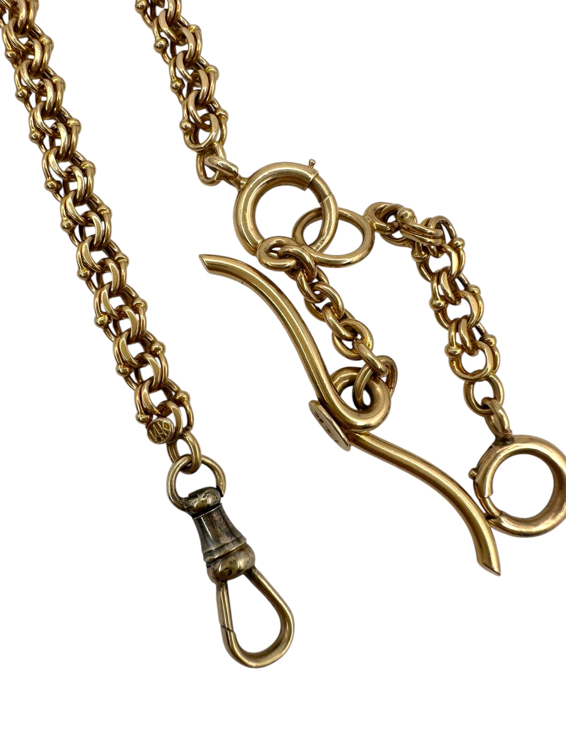 14k Fancy Link Watch Chain