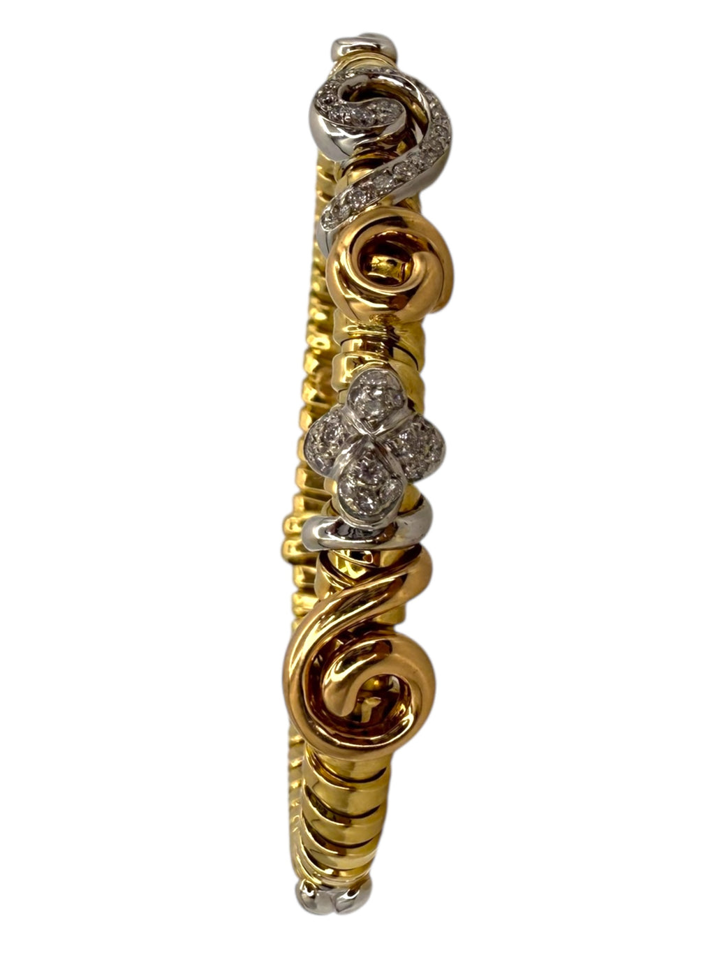 18k Swirly Tubogas Bracelet