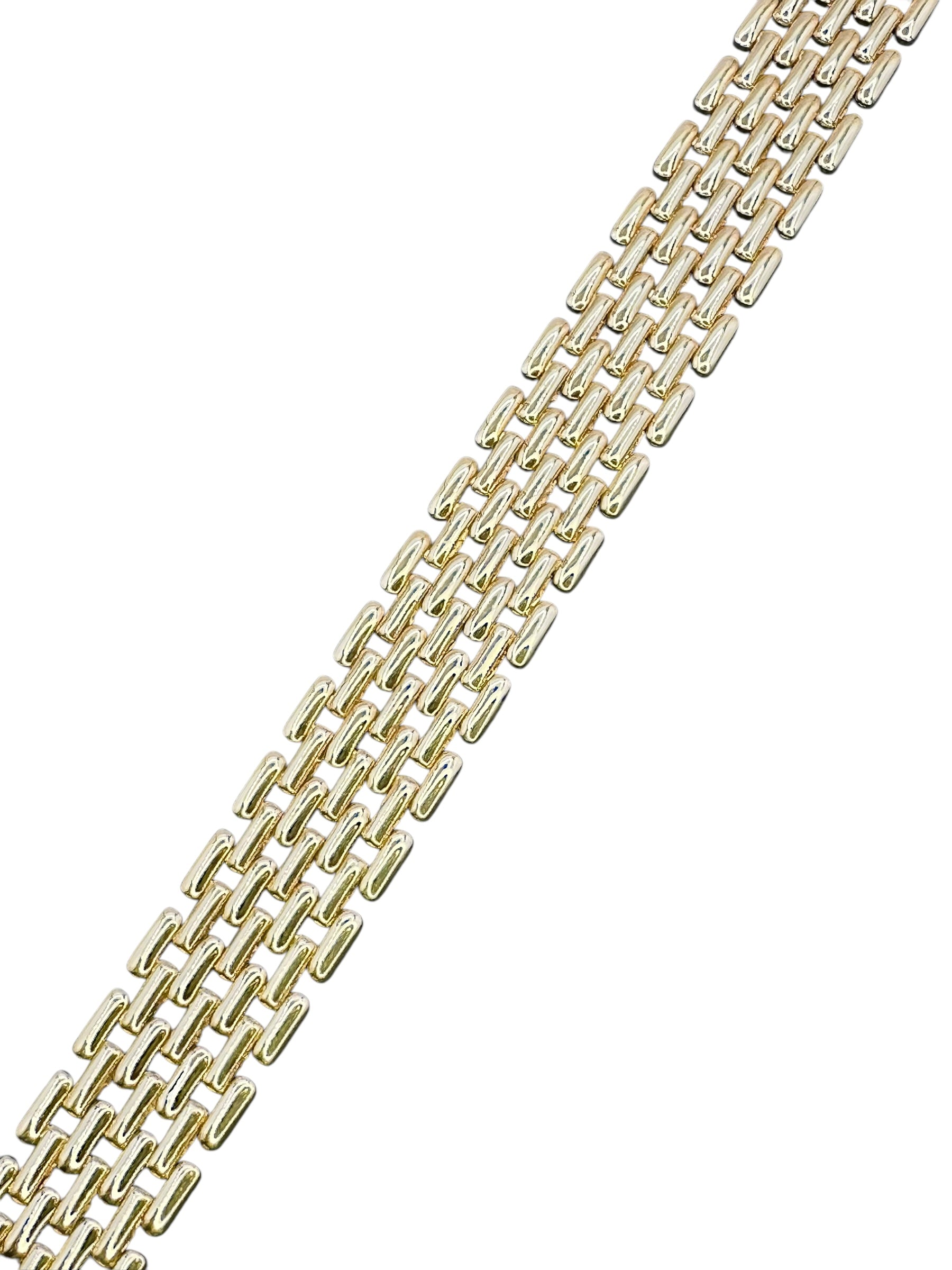 14k Panther Link Collar Necklace