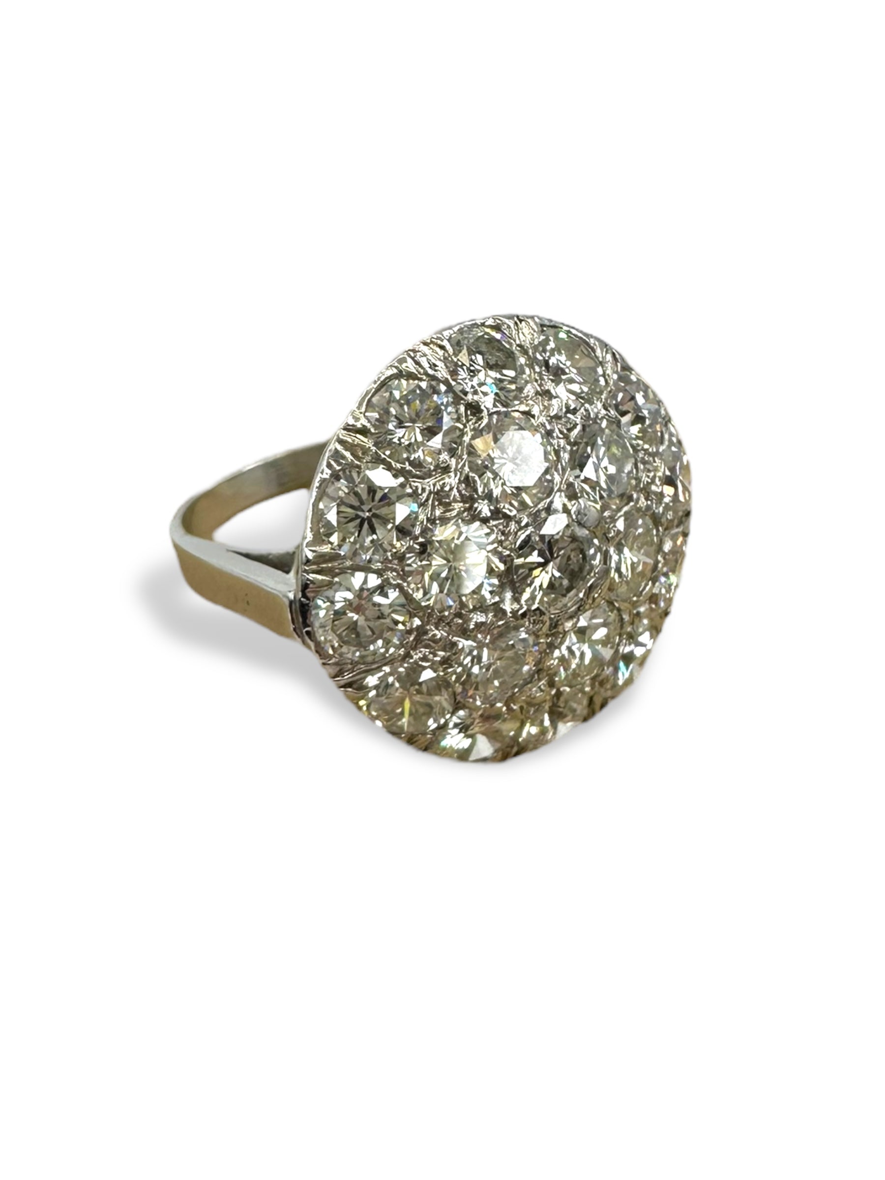 Platinum Diamond Cocktail Ring