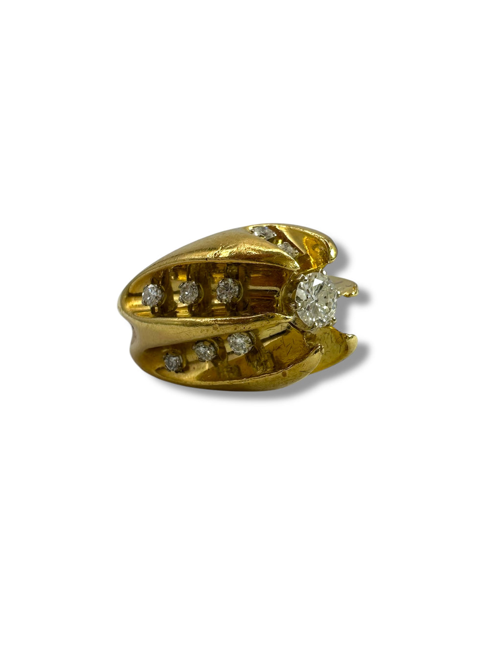 18k 1973 London Diamond Torpedo Ring