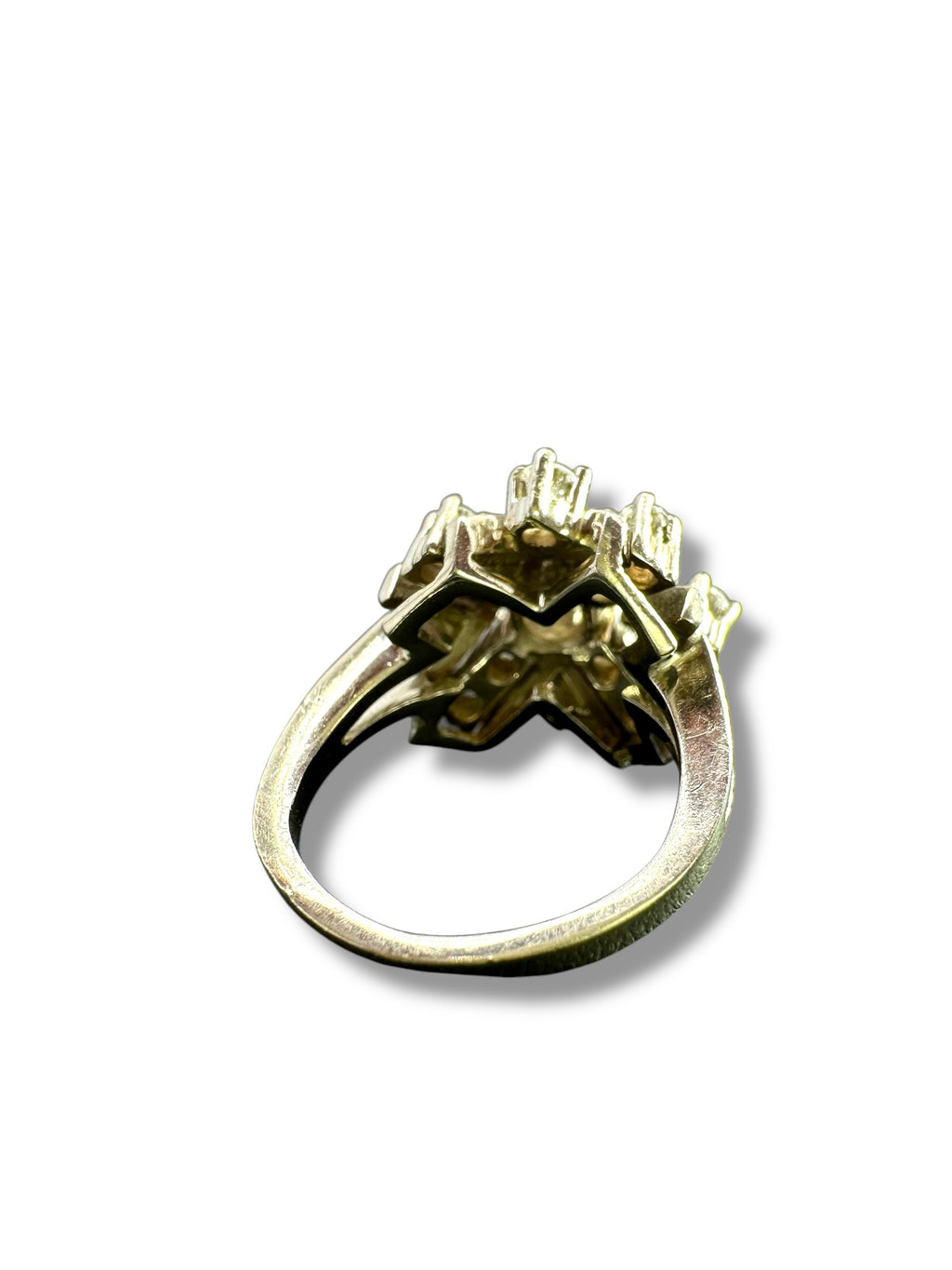 14k Diamond Snowflake Ring