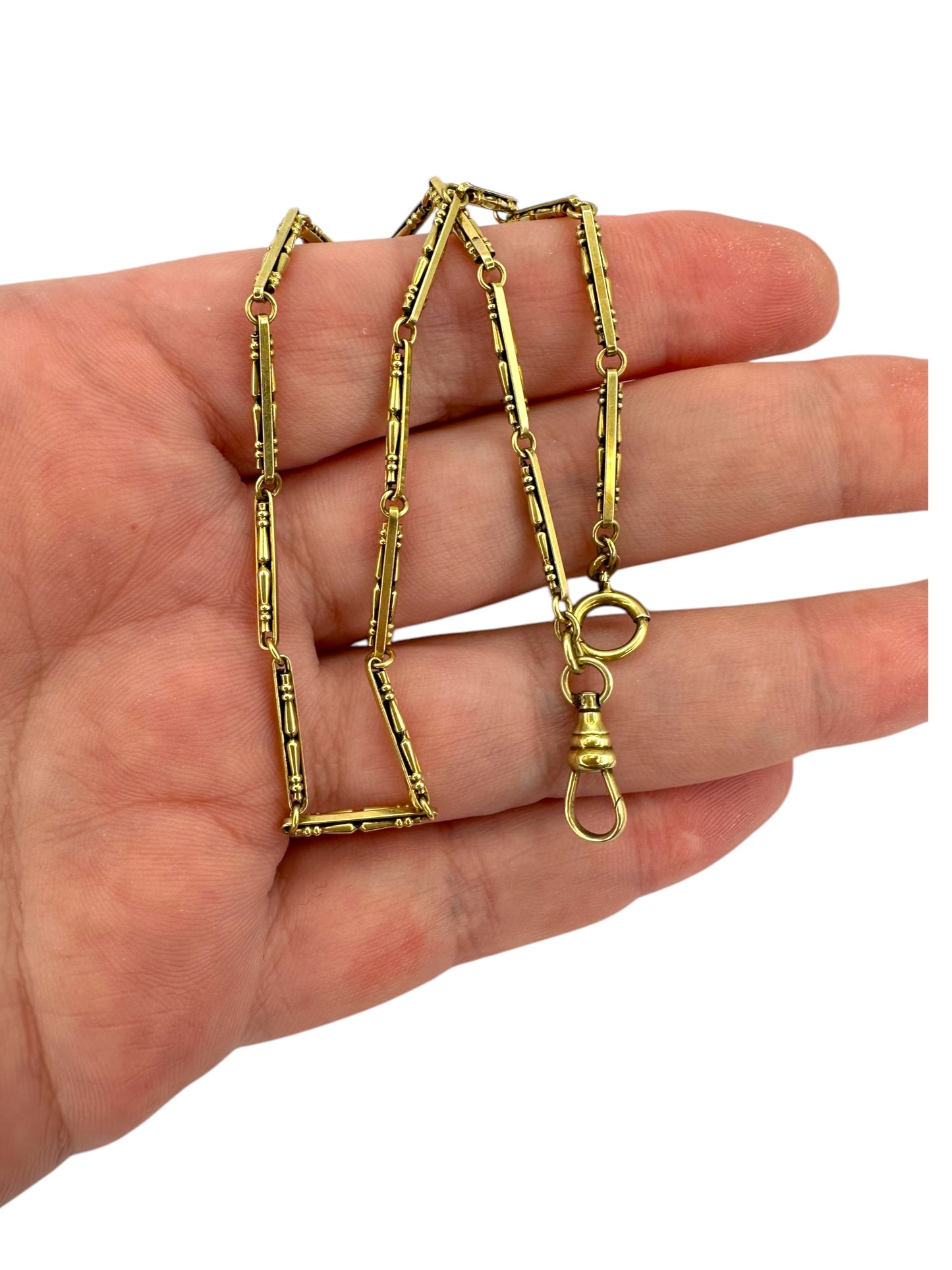 14k Chair Leg Link Watch Chain