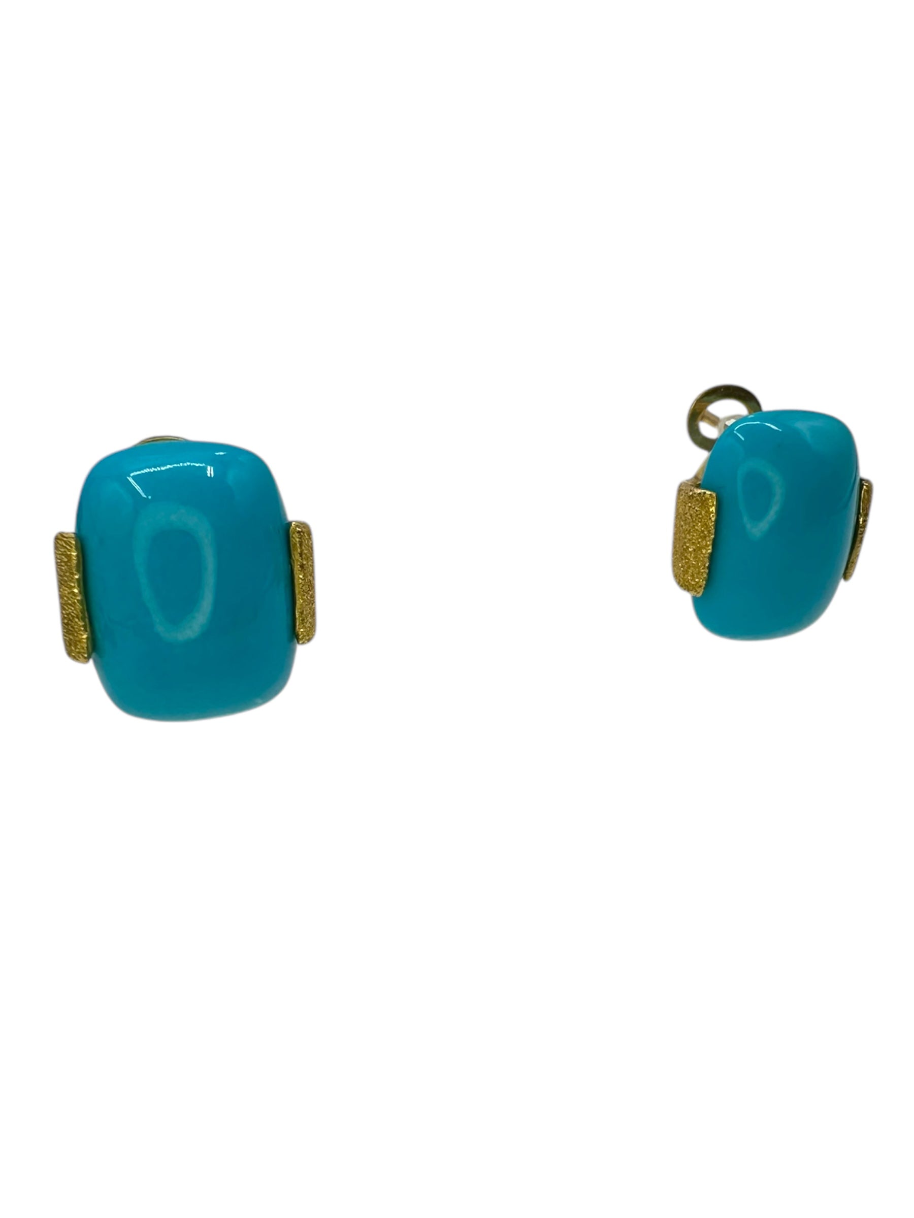 18k Turquoise Earrings