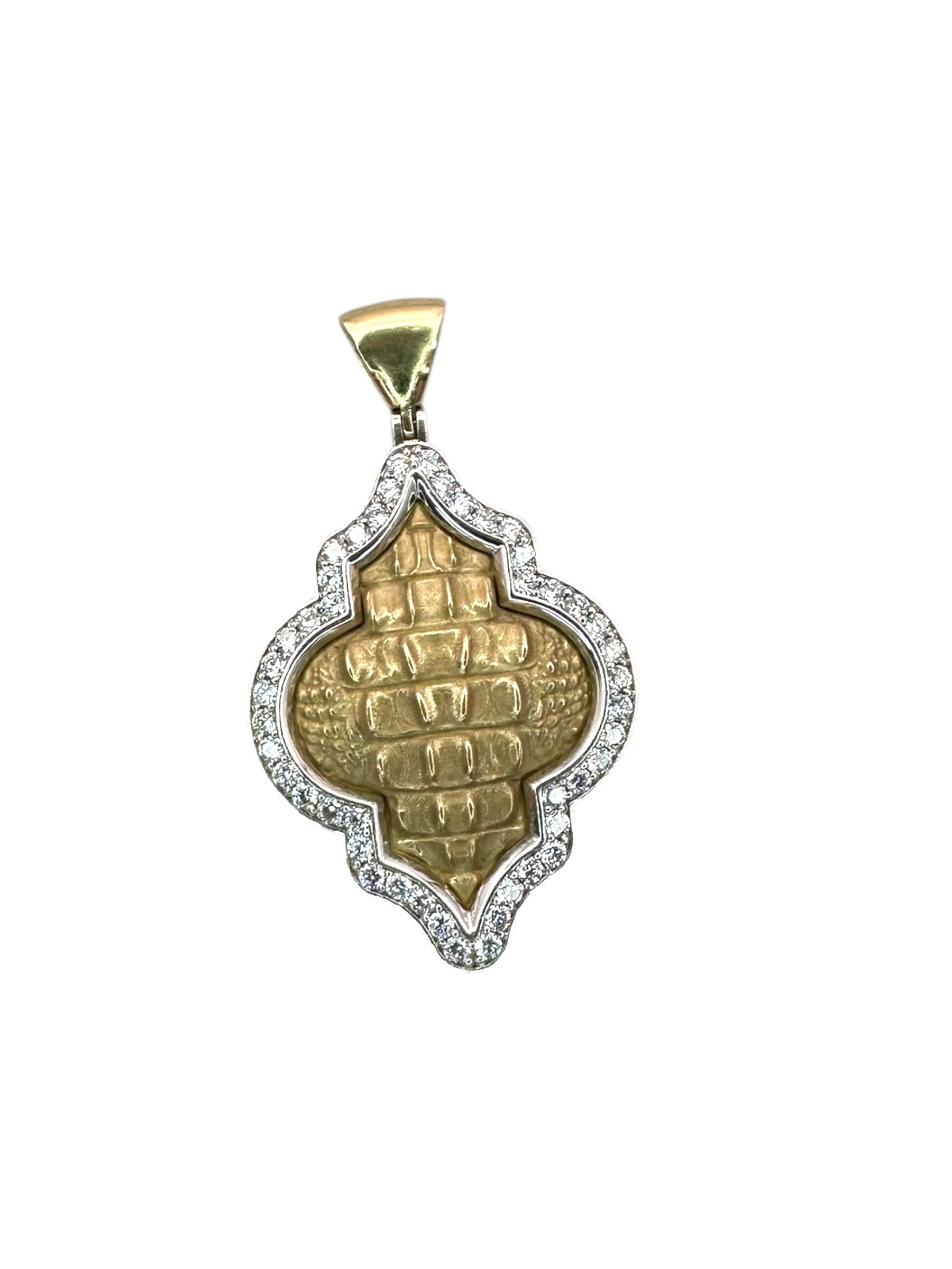 14k Diamond Gator Marrakesh Pendant by Everett Wiethorn