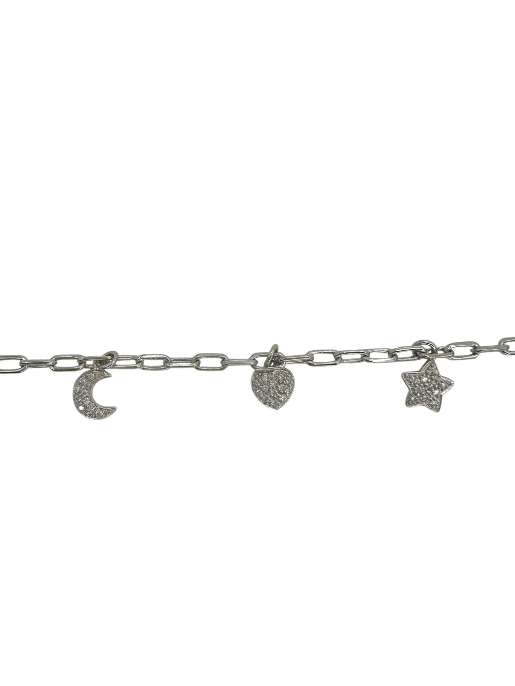 14k Diamond Charm Bracelet