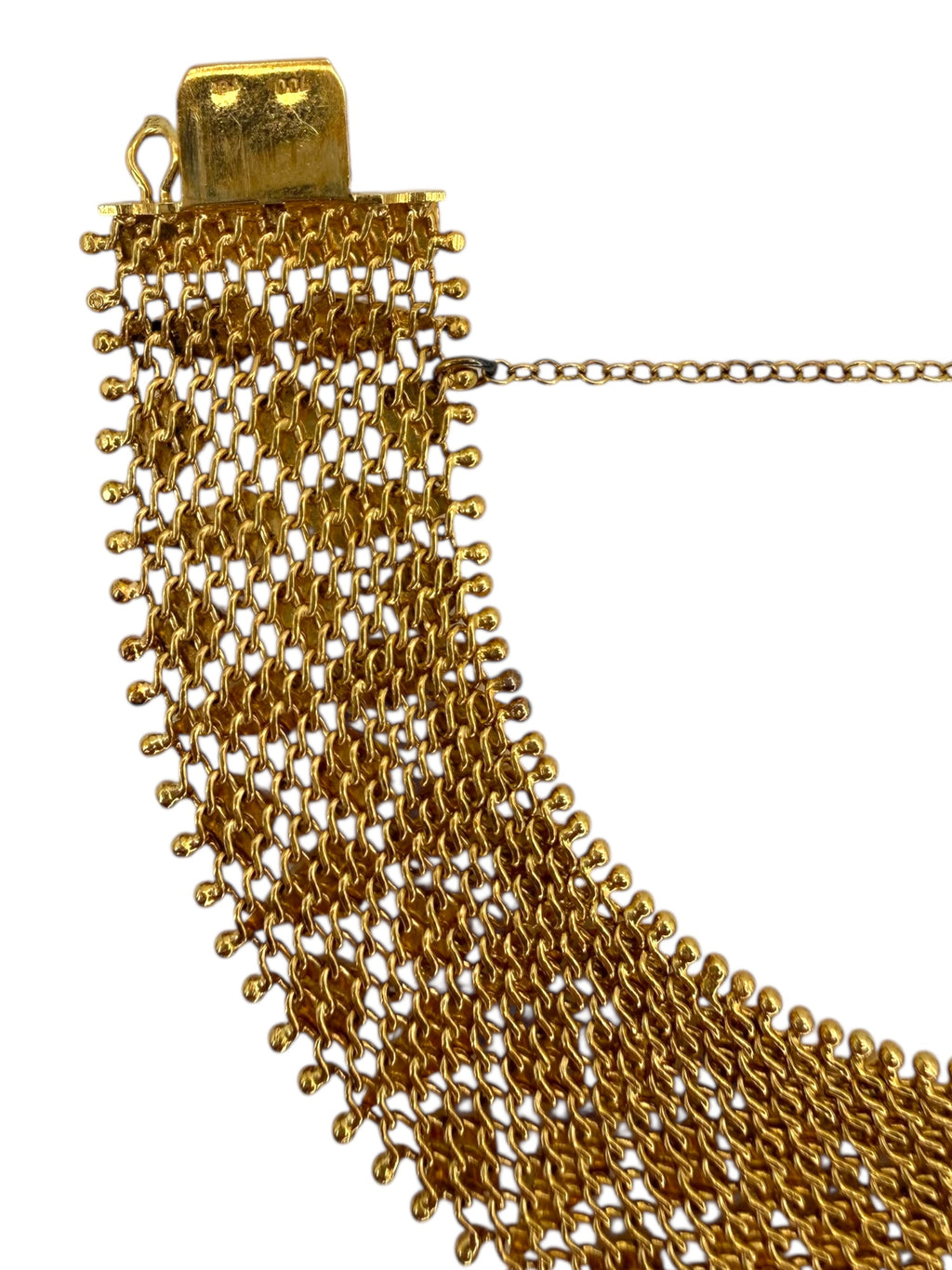 18k Mesh Spike Bracelet
