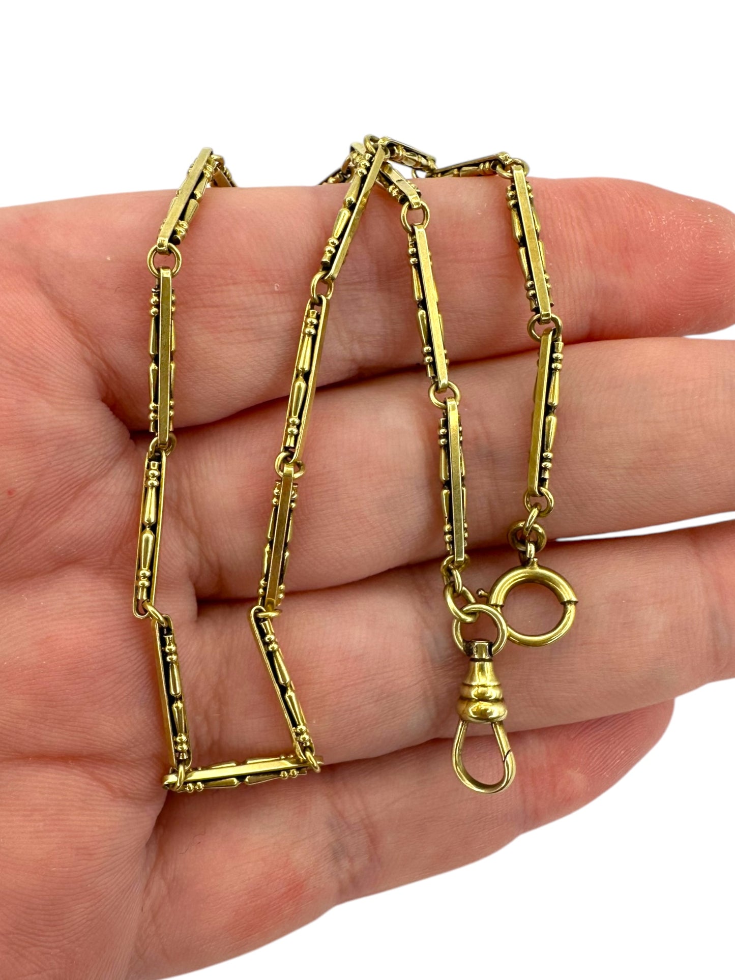 14k Chair Leg Link Watch Chain