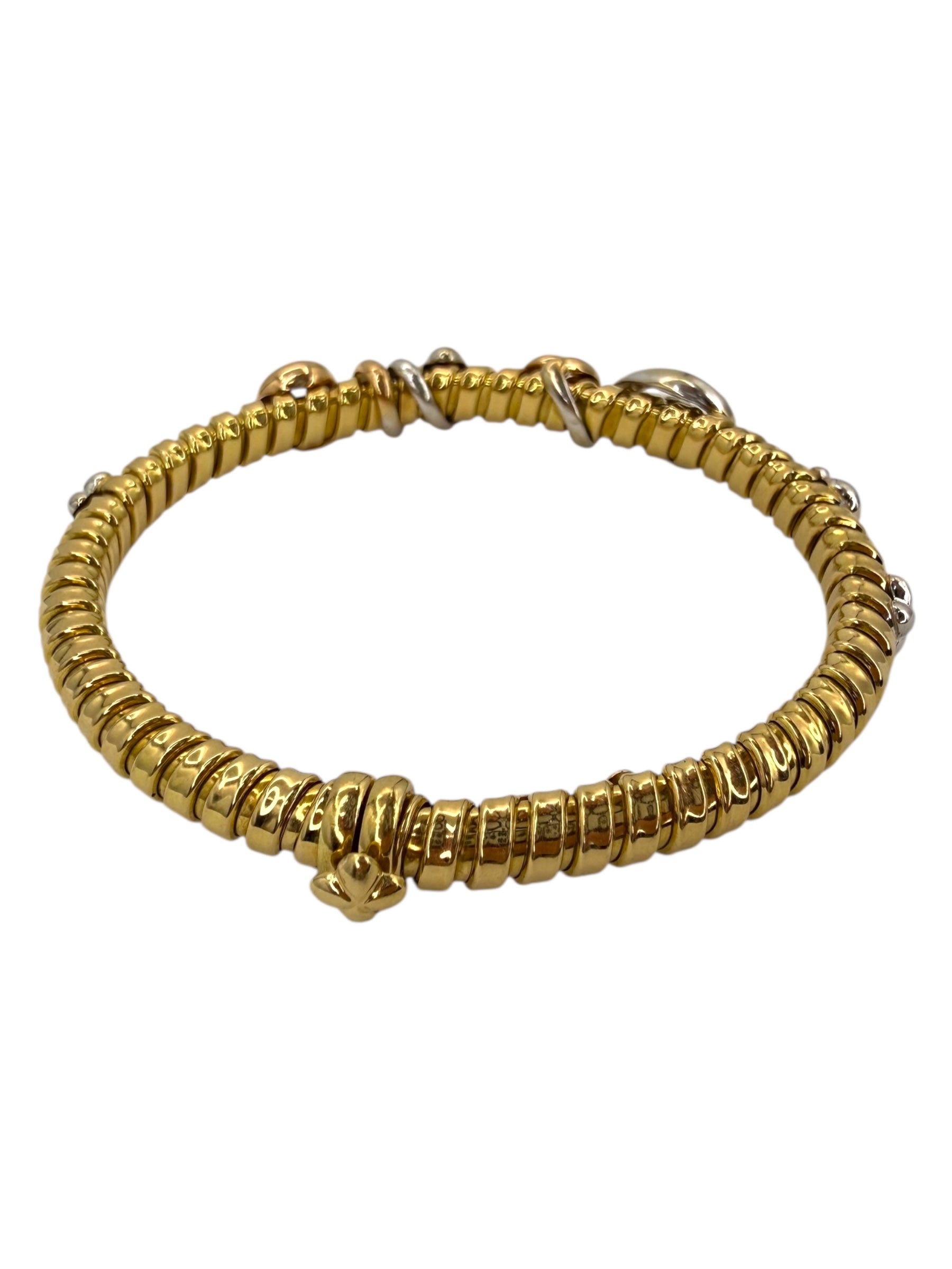 18k Swirly Tubogas Bracelet