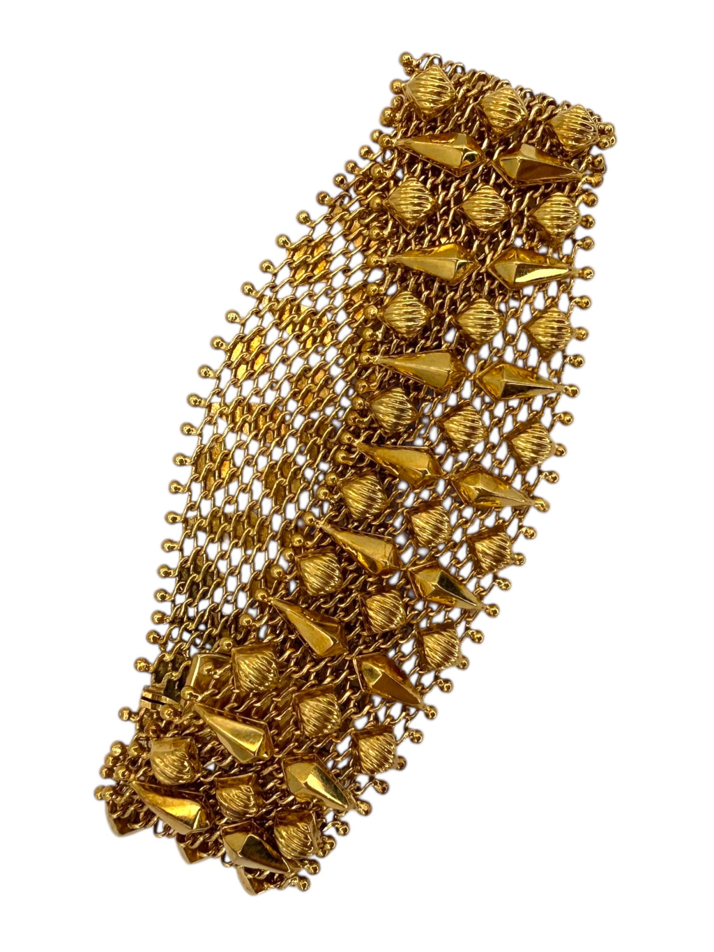 18k Mesh Spike Bracelet