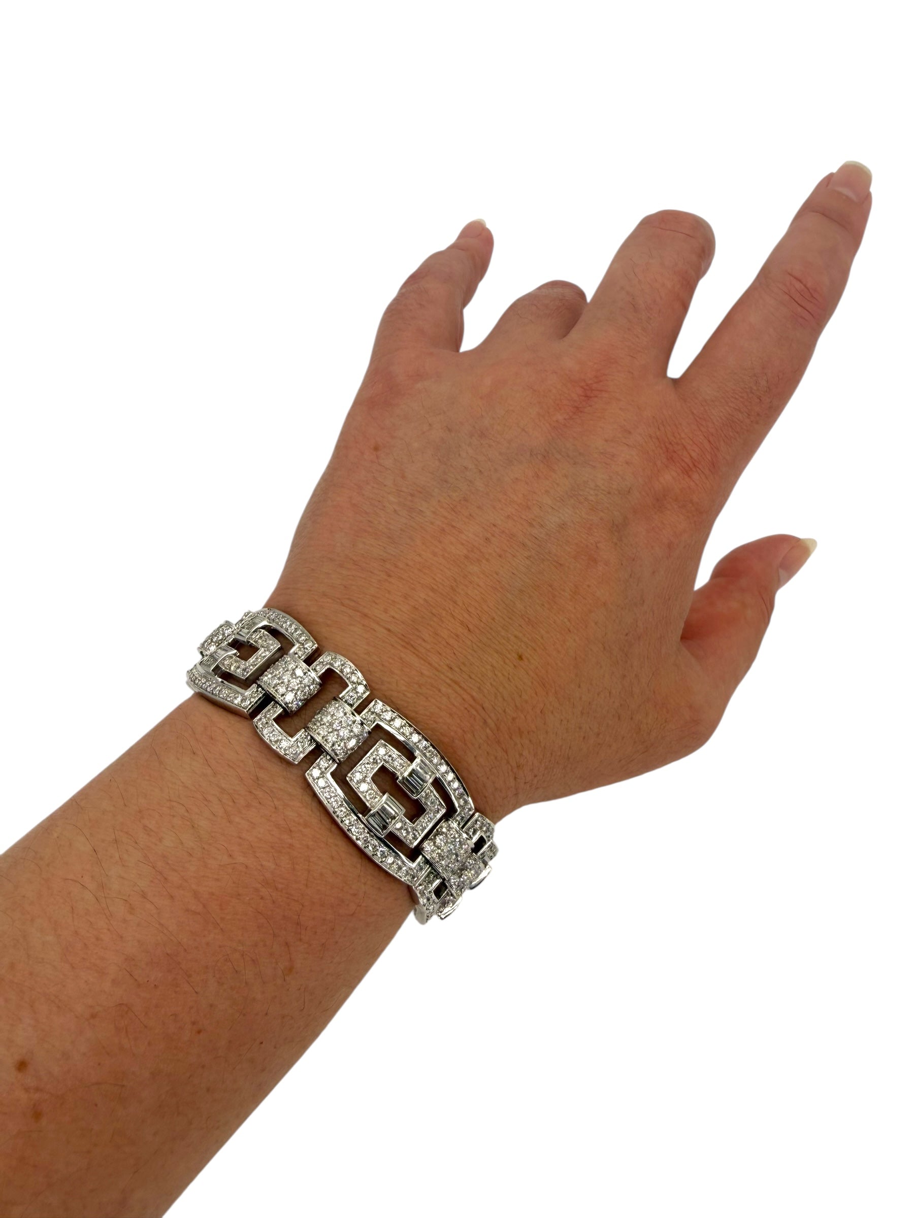 18k Geometric Diamond Bracelet