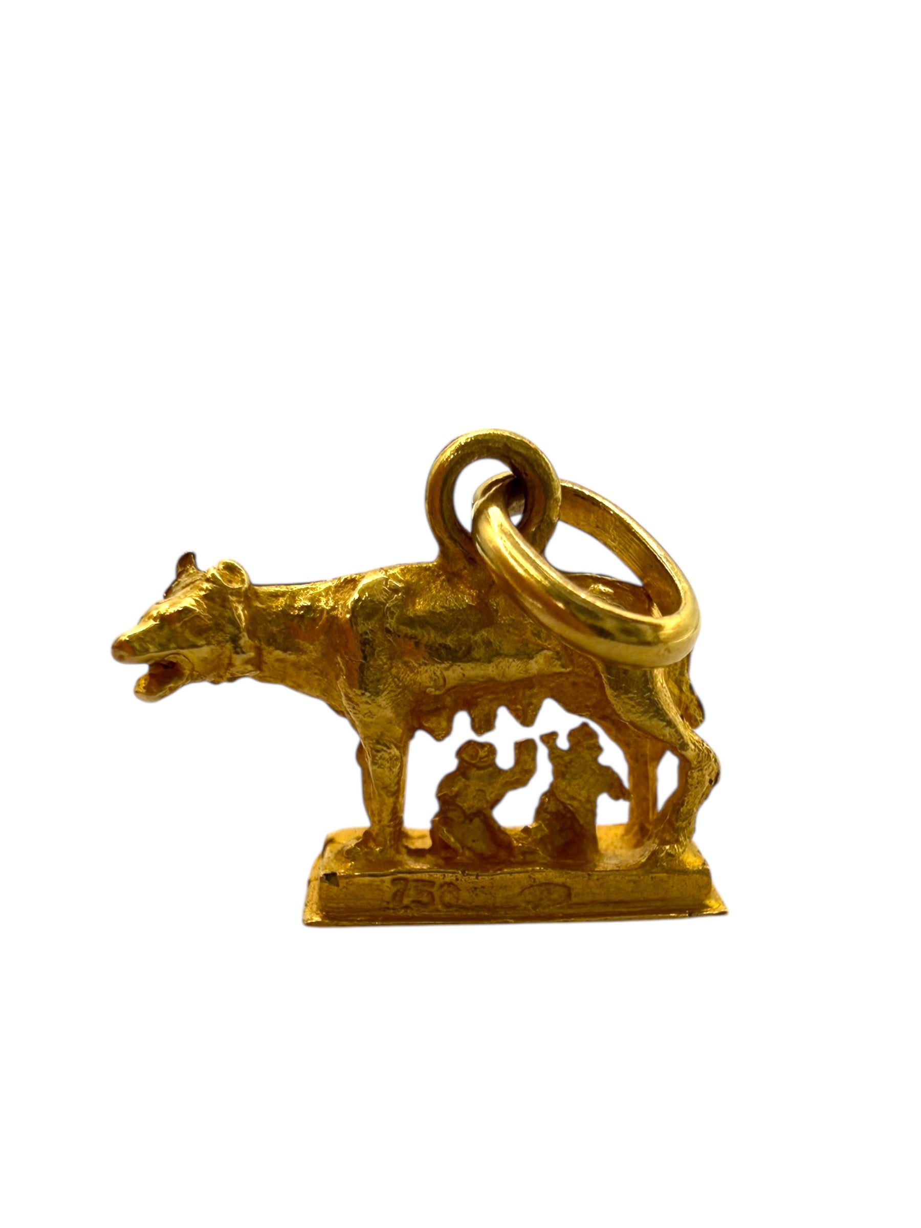 18k Romulus and Remus Charm