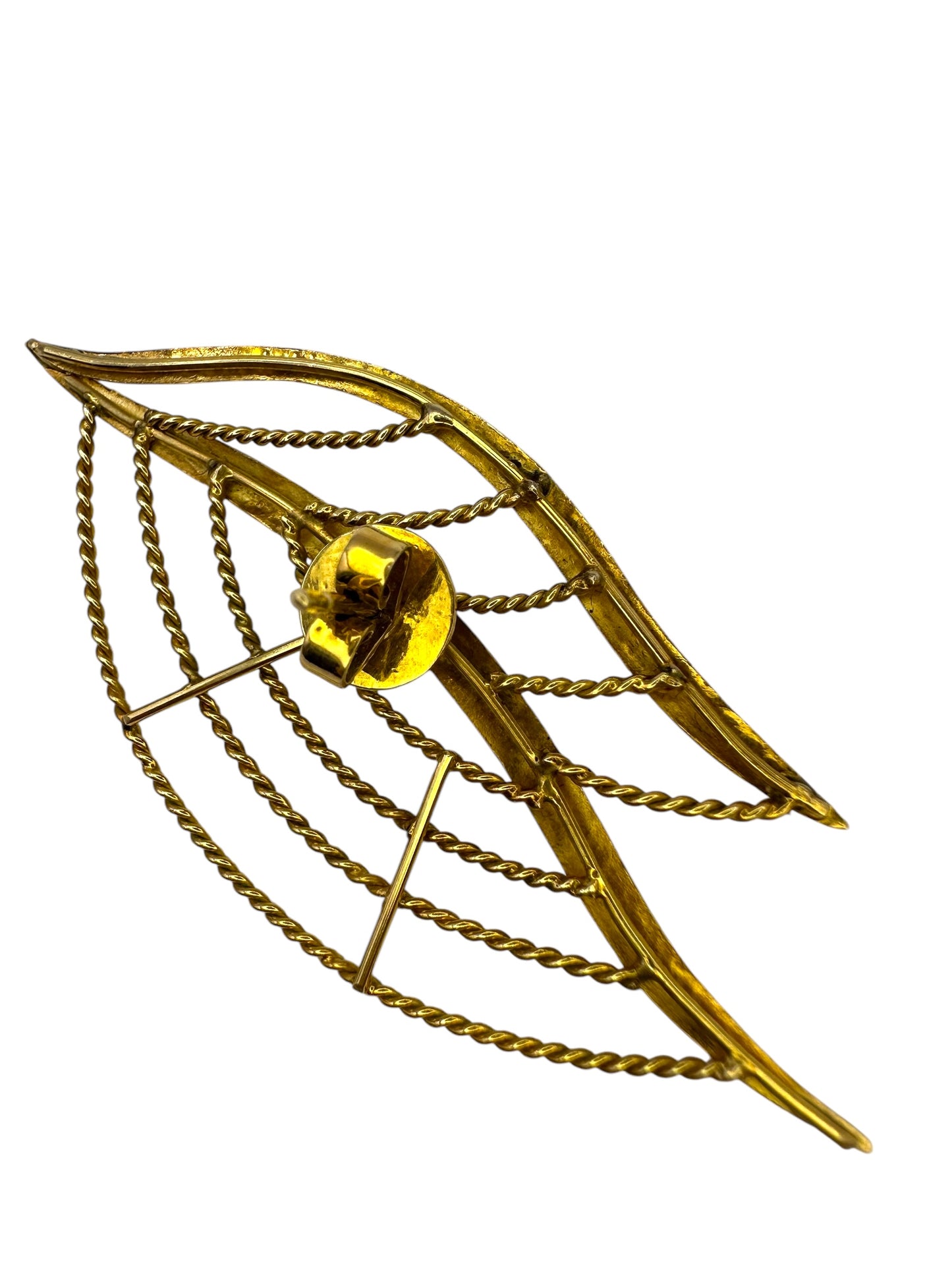18k Leaf Statement Earrings