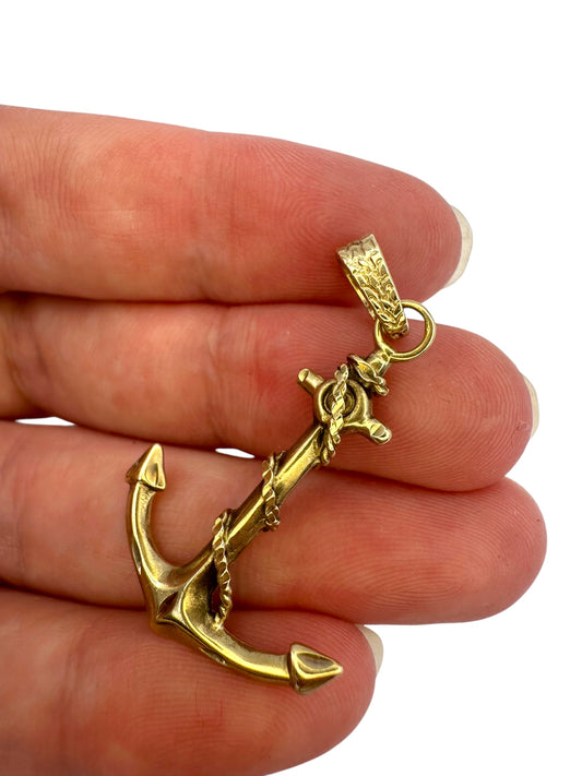 14k Anchor Pendant