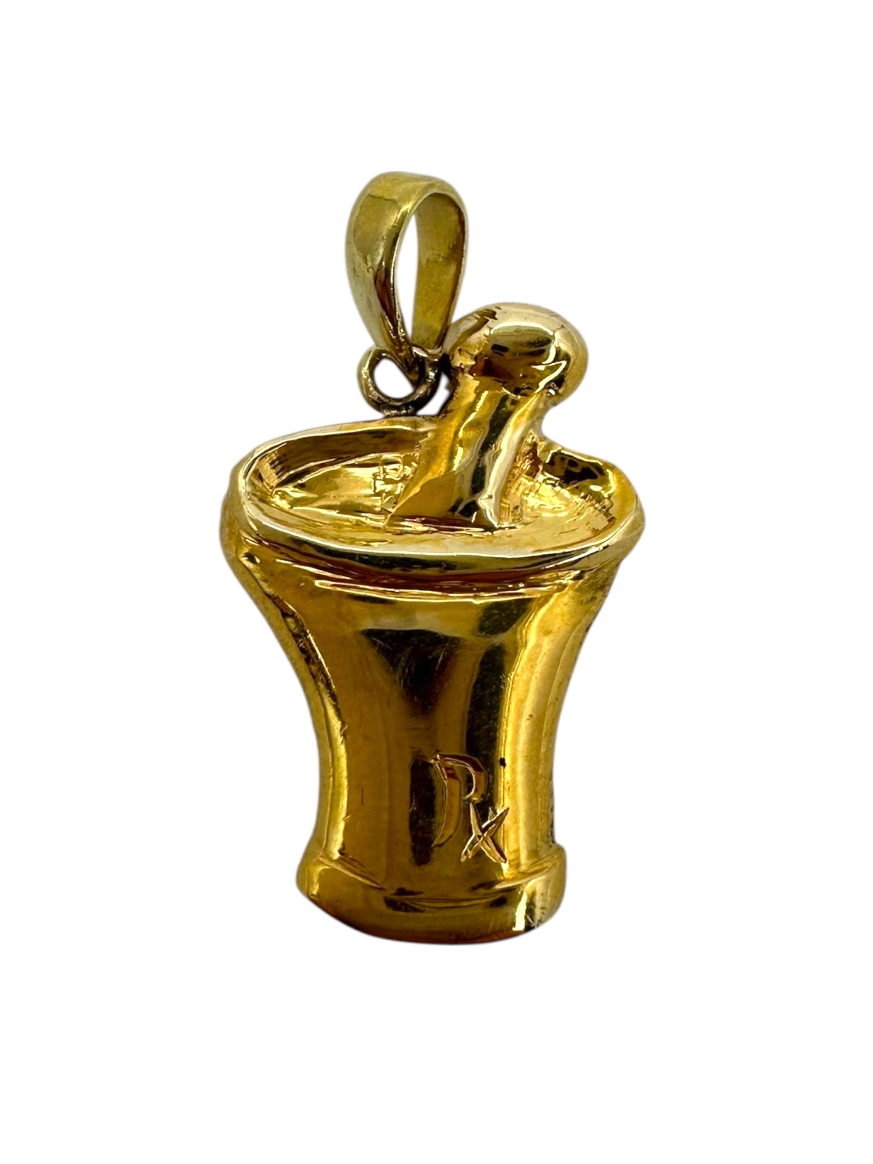 14k Mortar and Pestle Pendant