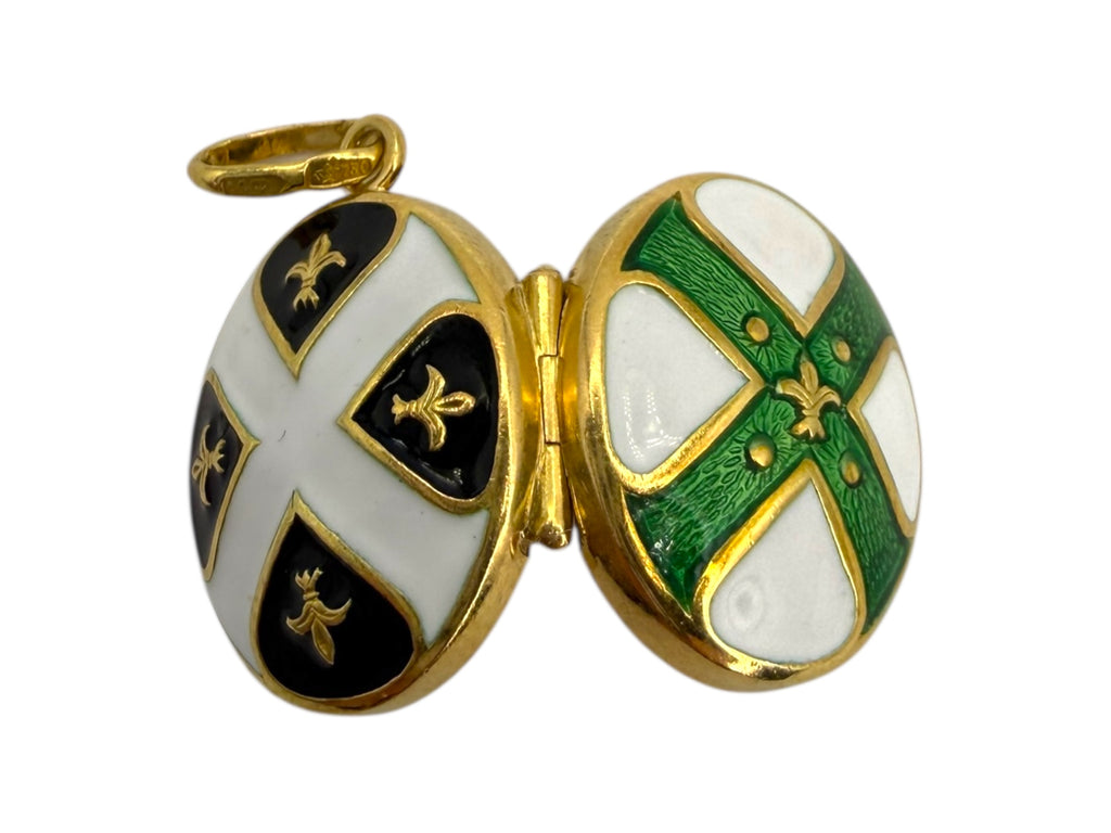 18k Enamel Locket