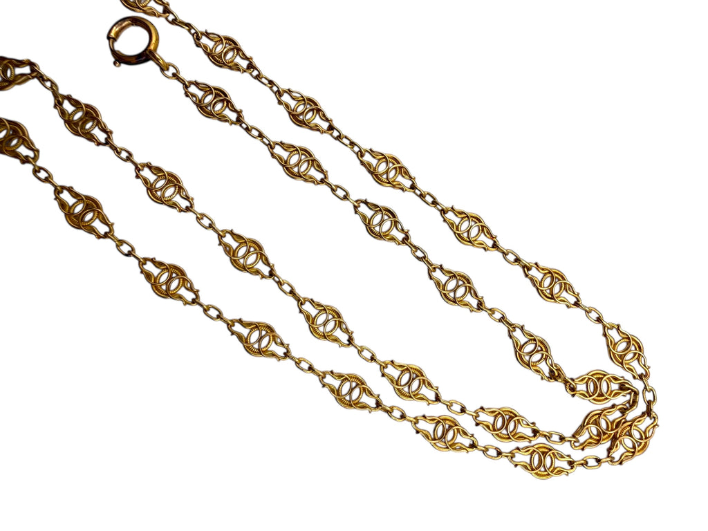 18k Early 1900s Handmade Chain