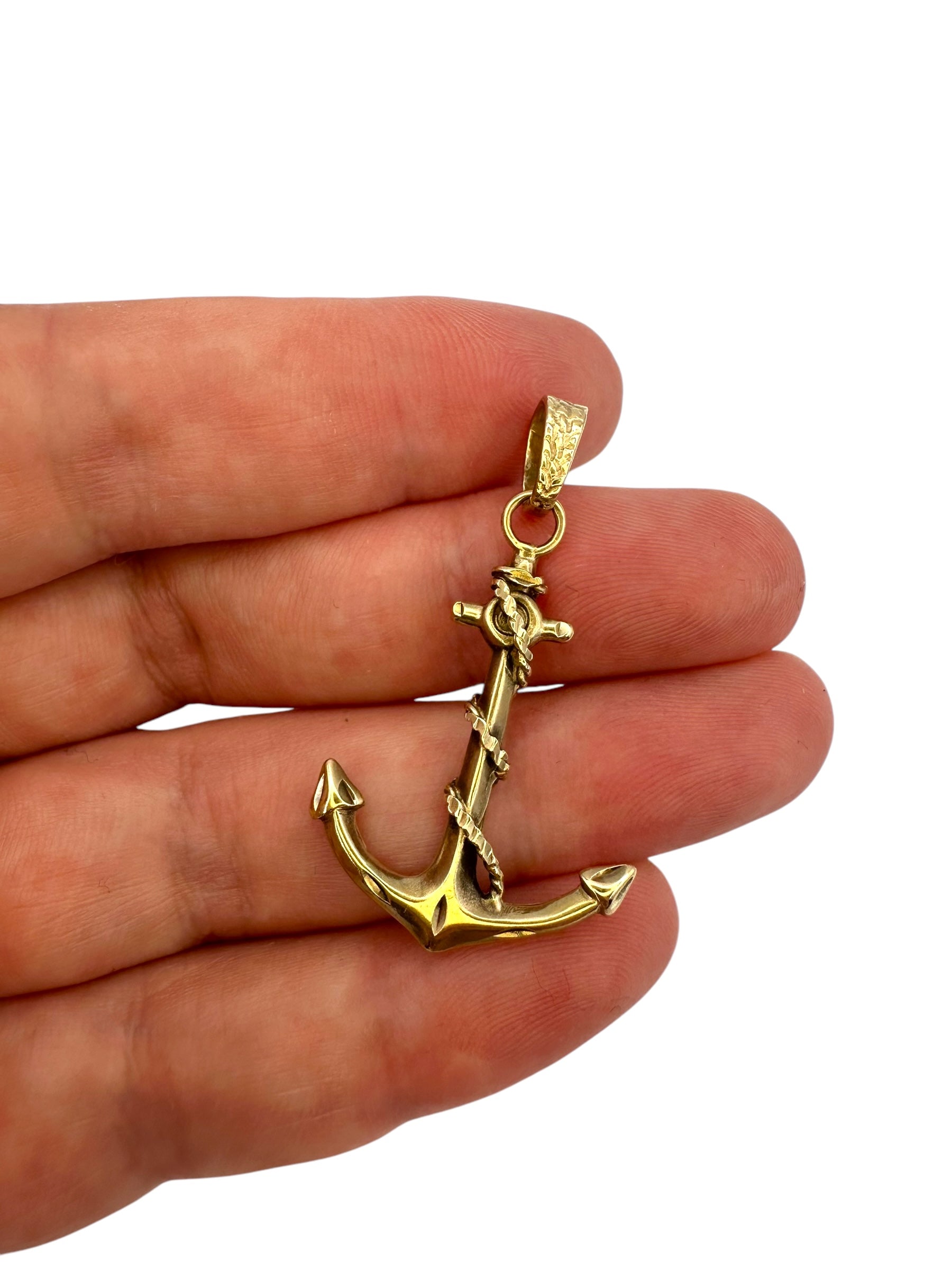 14k Anchor Pendant