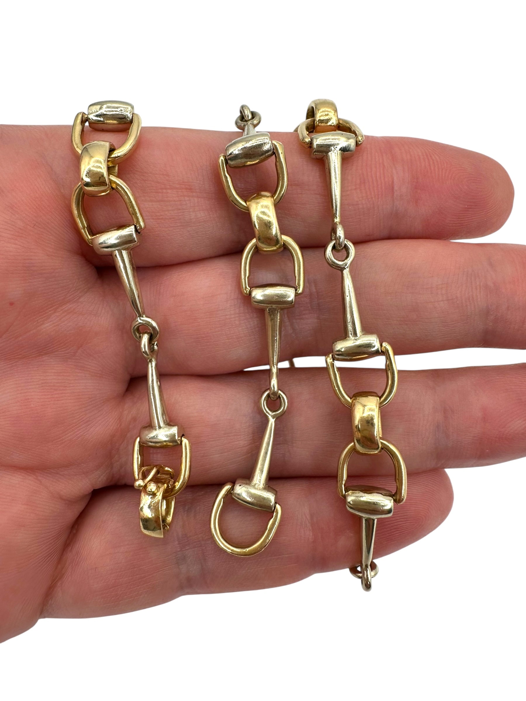 14k Two Tone Horse Bit Necklace