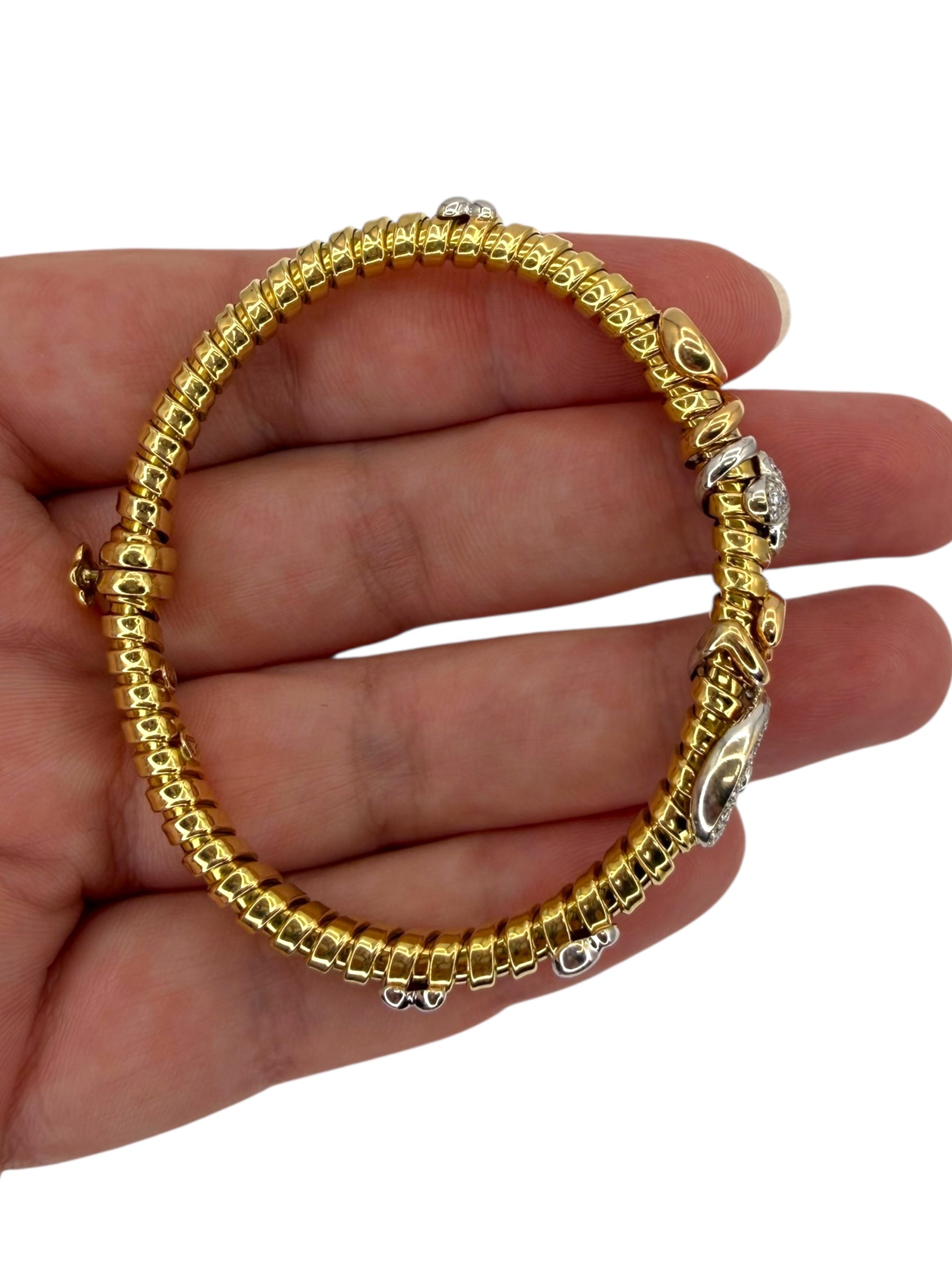 18k Swirly Tubogas Bracelet