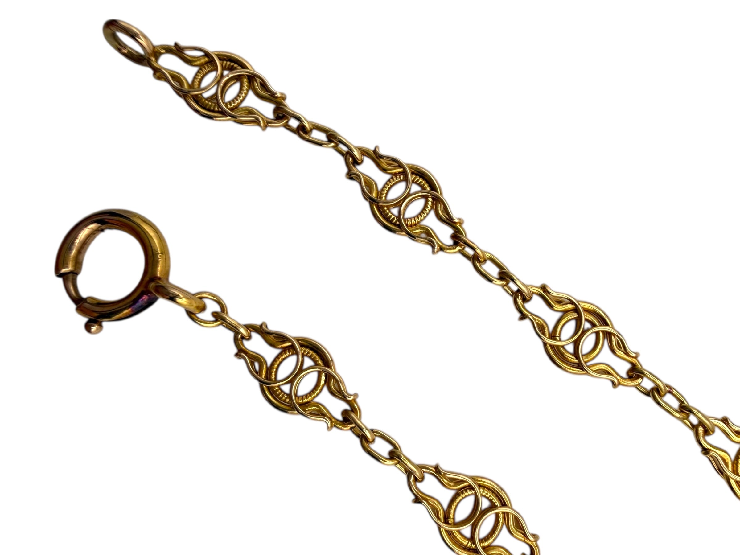 18k Early 1900s Handmade Chain