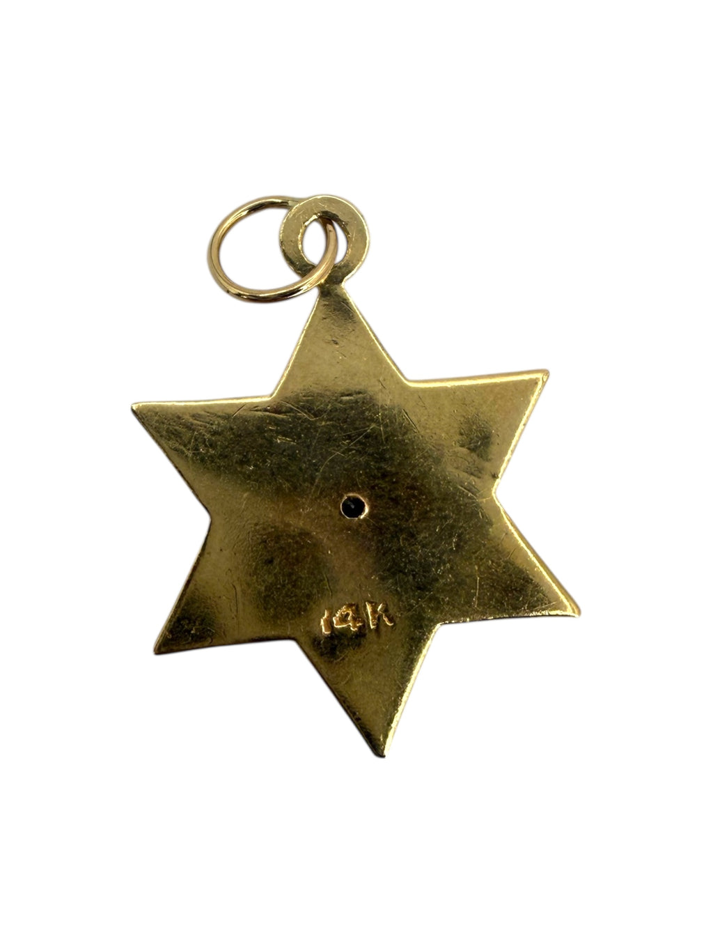 14k Star of David Diamond Charm