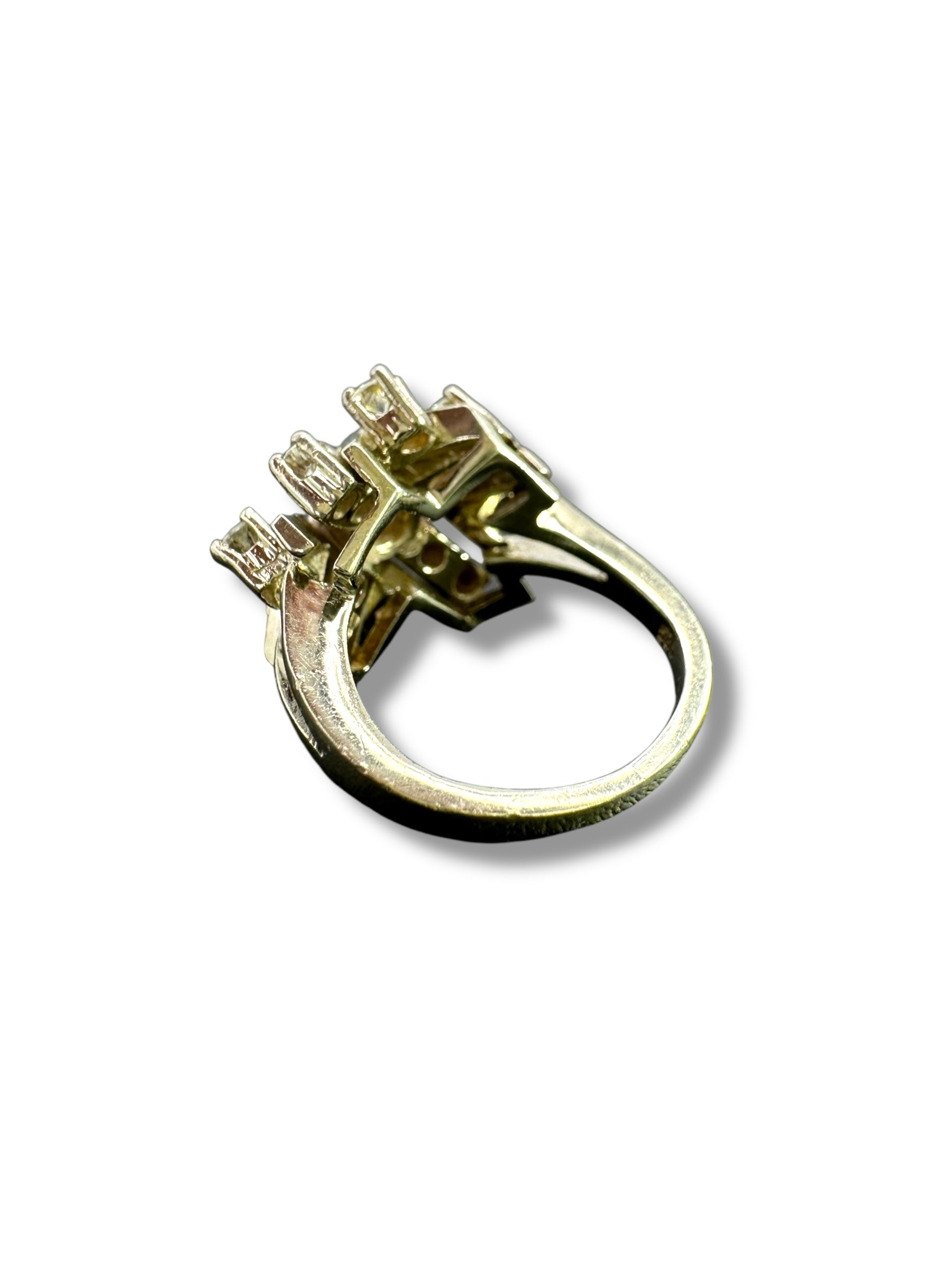 14k Diamond Snowflake Ring