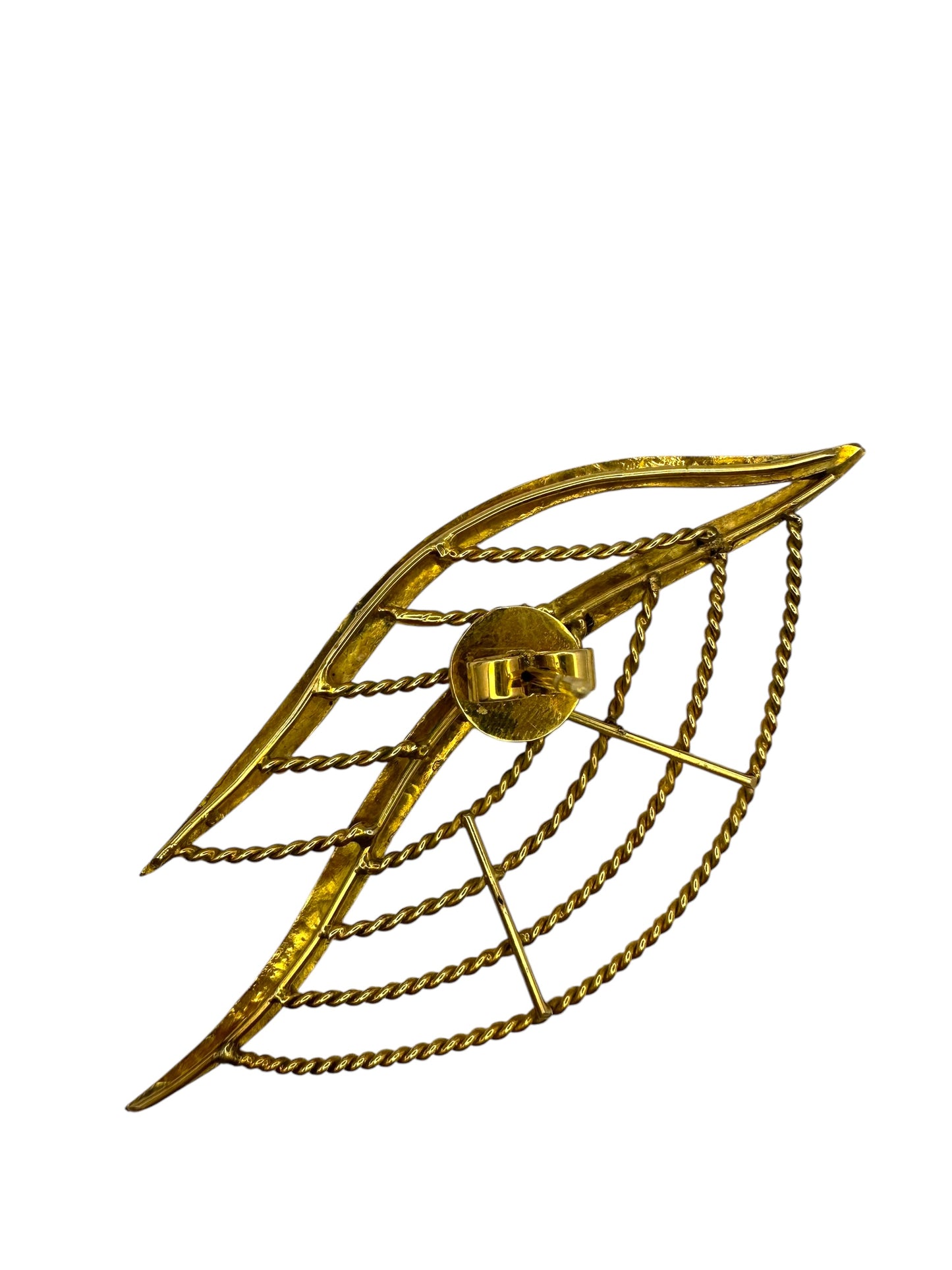 18k Leaf Statement Earrings
