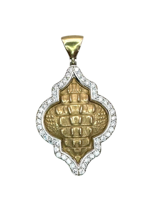 14k Diamond Gator Marrakesh Pendant by Everett Wiethorn