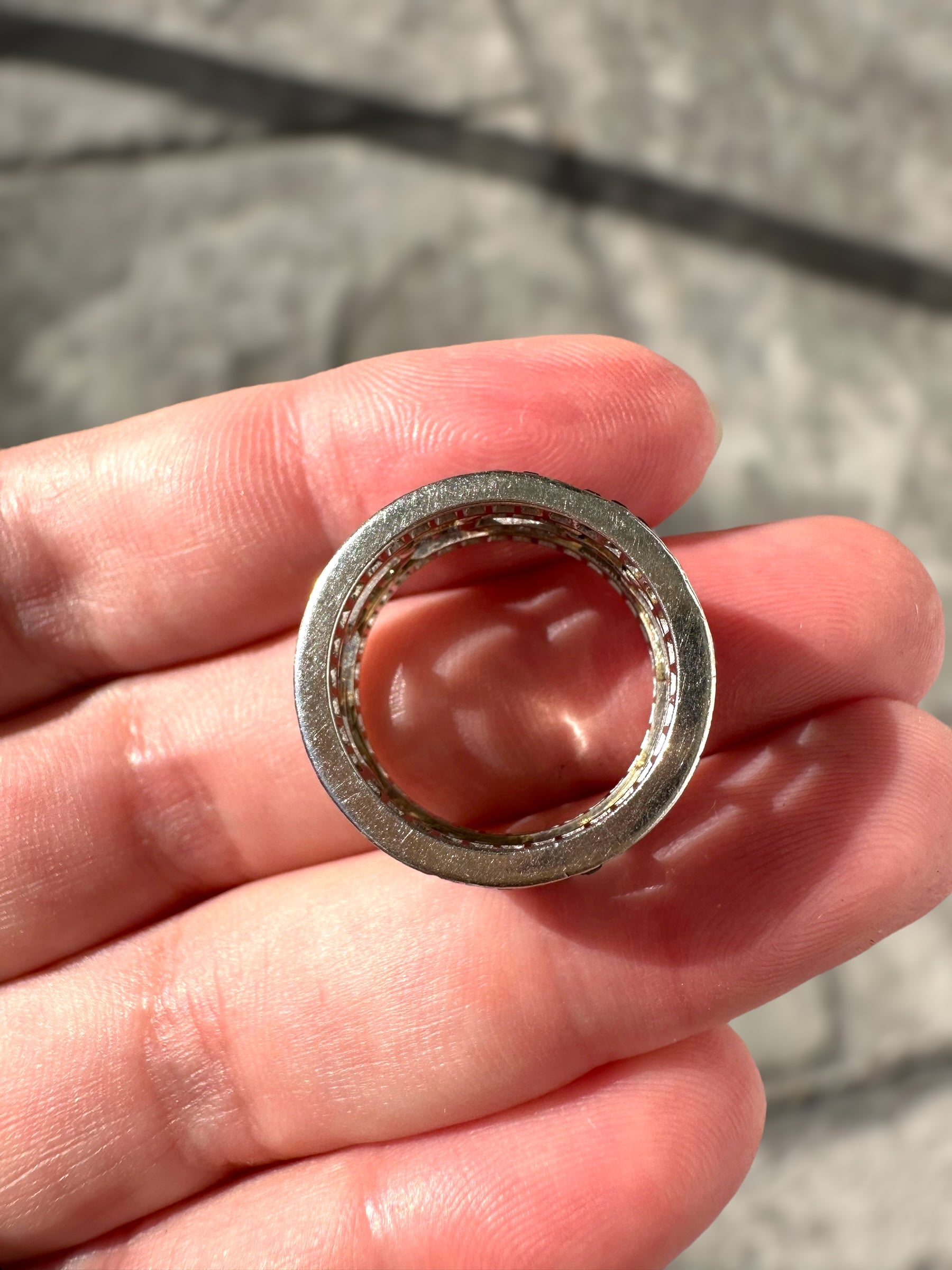 Platinum Sapphire Diamond Eternity Ring