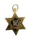 14k Star of David Diamond Charm