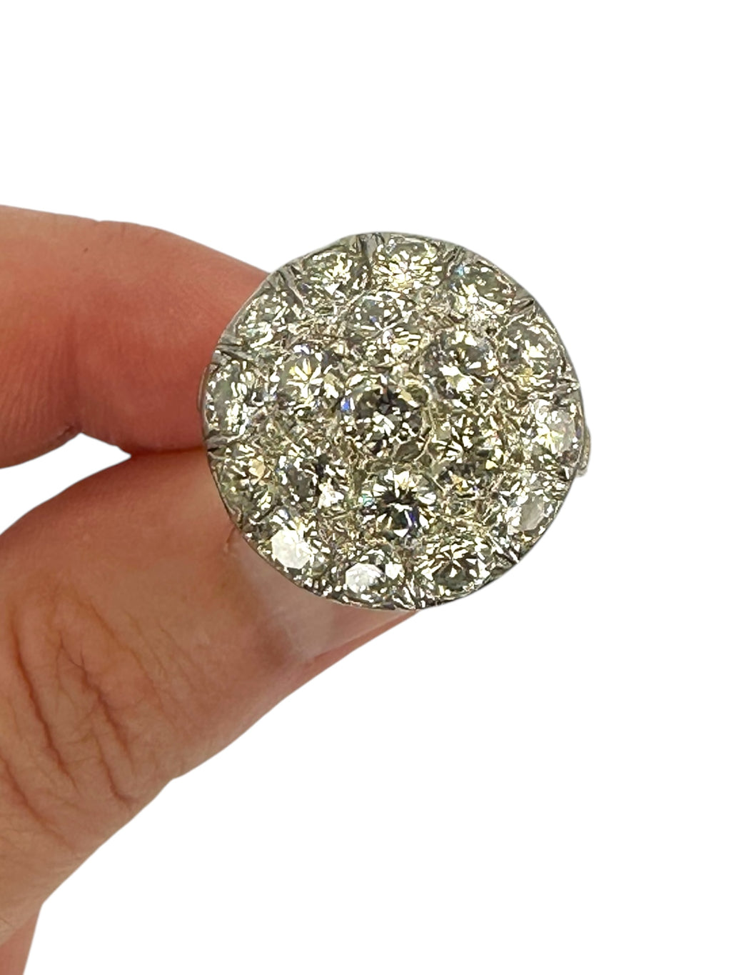 Platinum Diamond Cocktail Ring