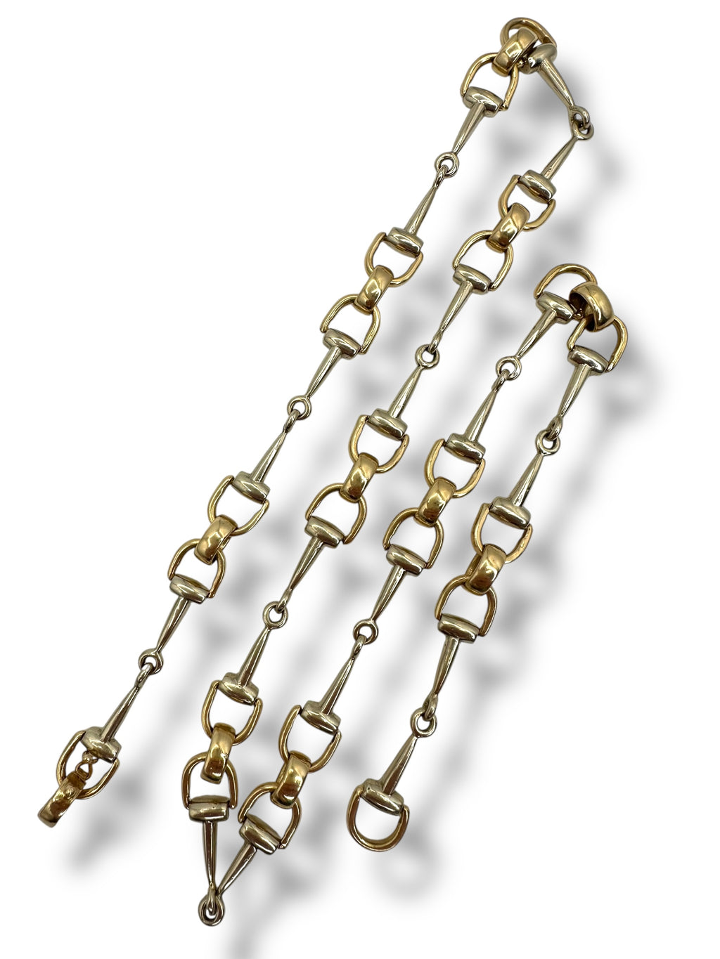 14k Two Tone Horse Bit Necklace