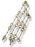 14k Two Tone Horse Bit Necklace