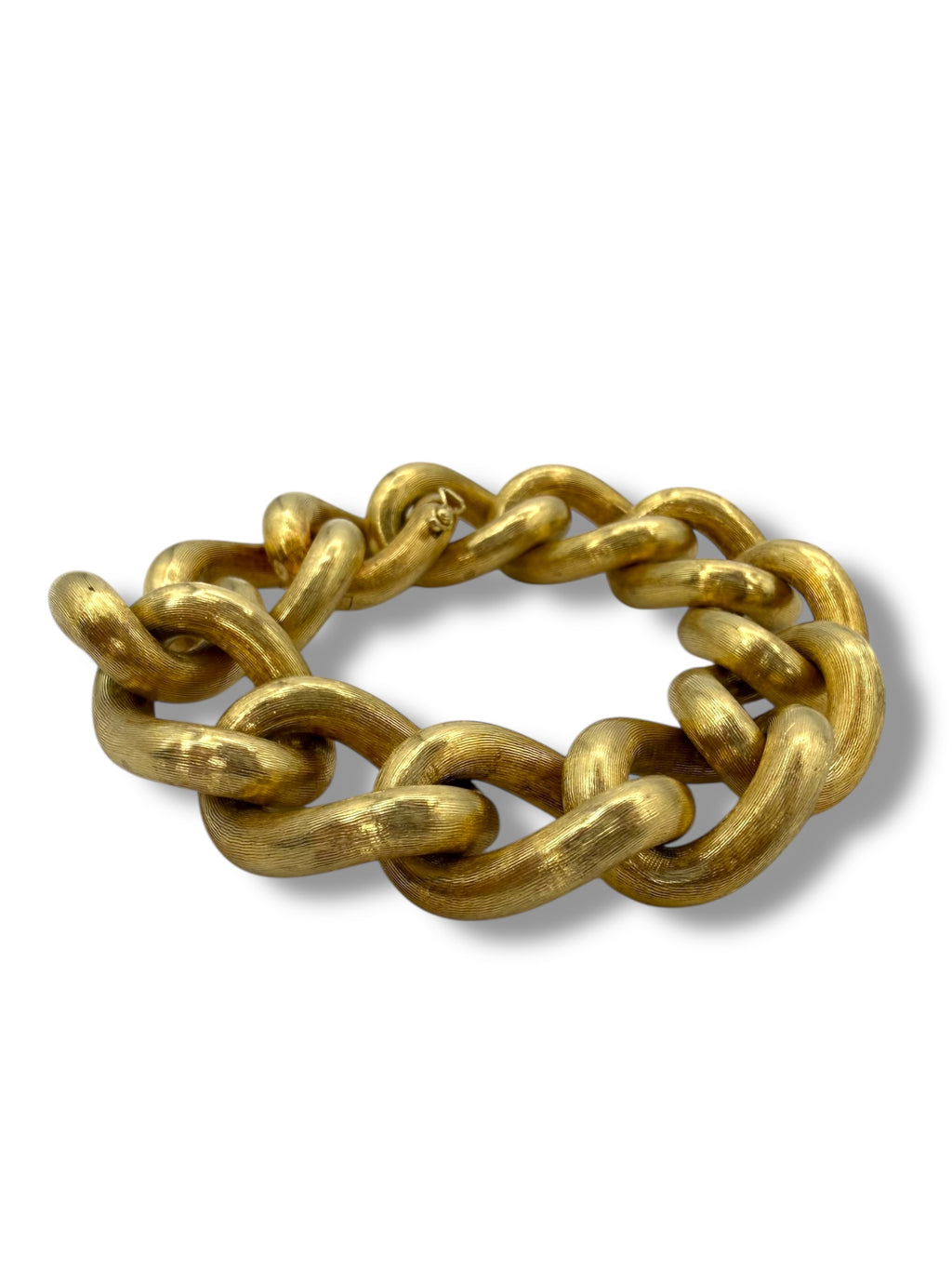 14k Chunky Puffed Curb Bracelet